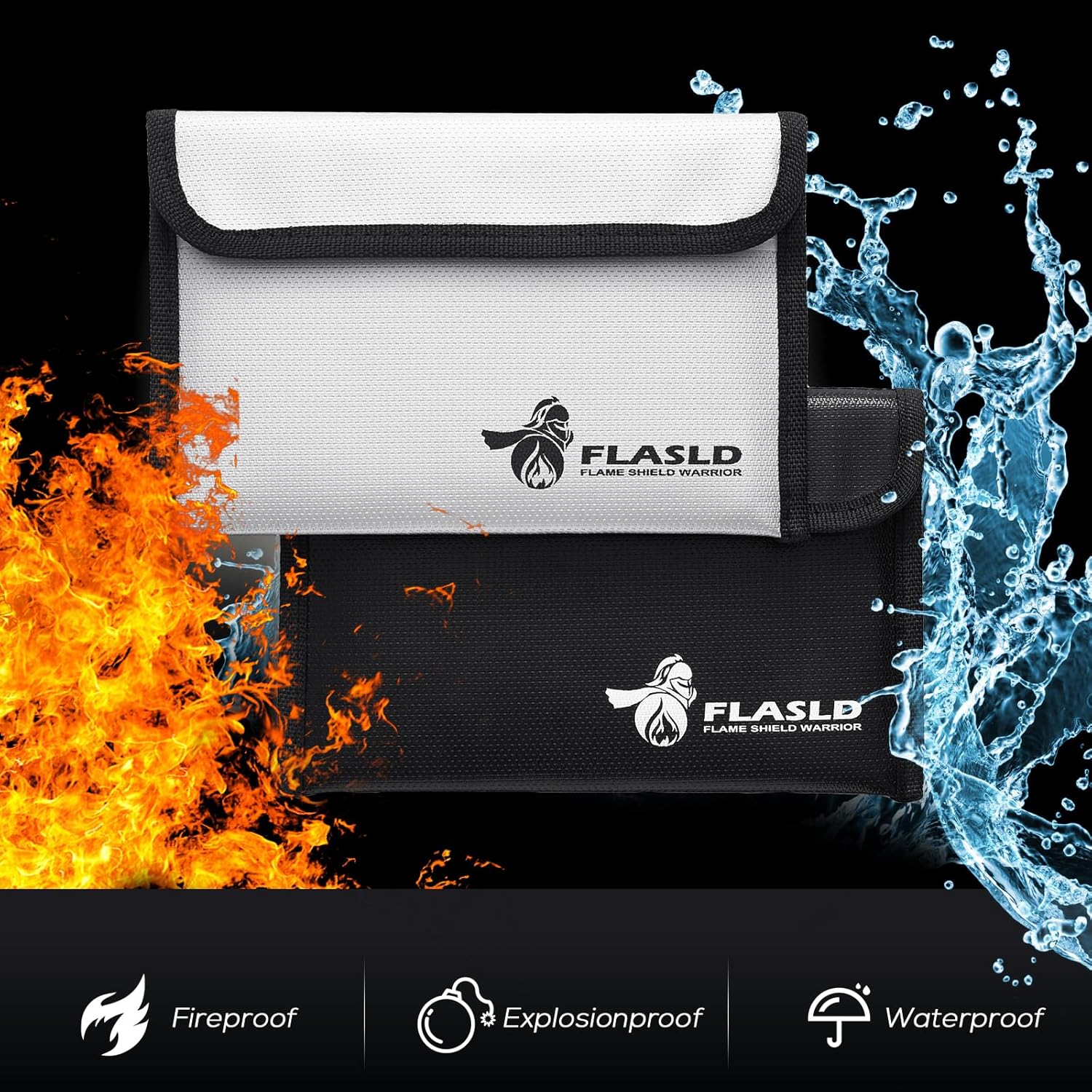 FLASLD 2 Pezzi Borsa Portavalori Ignifuga 20x12.7 cm - immagine 4