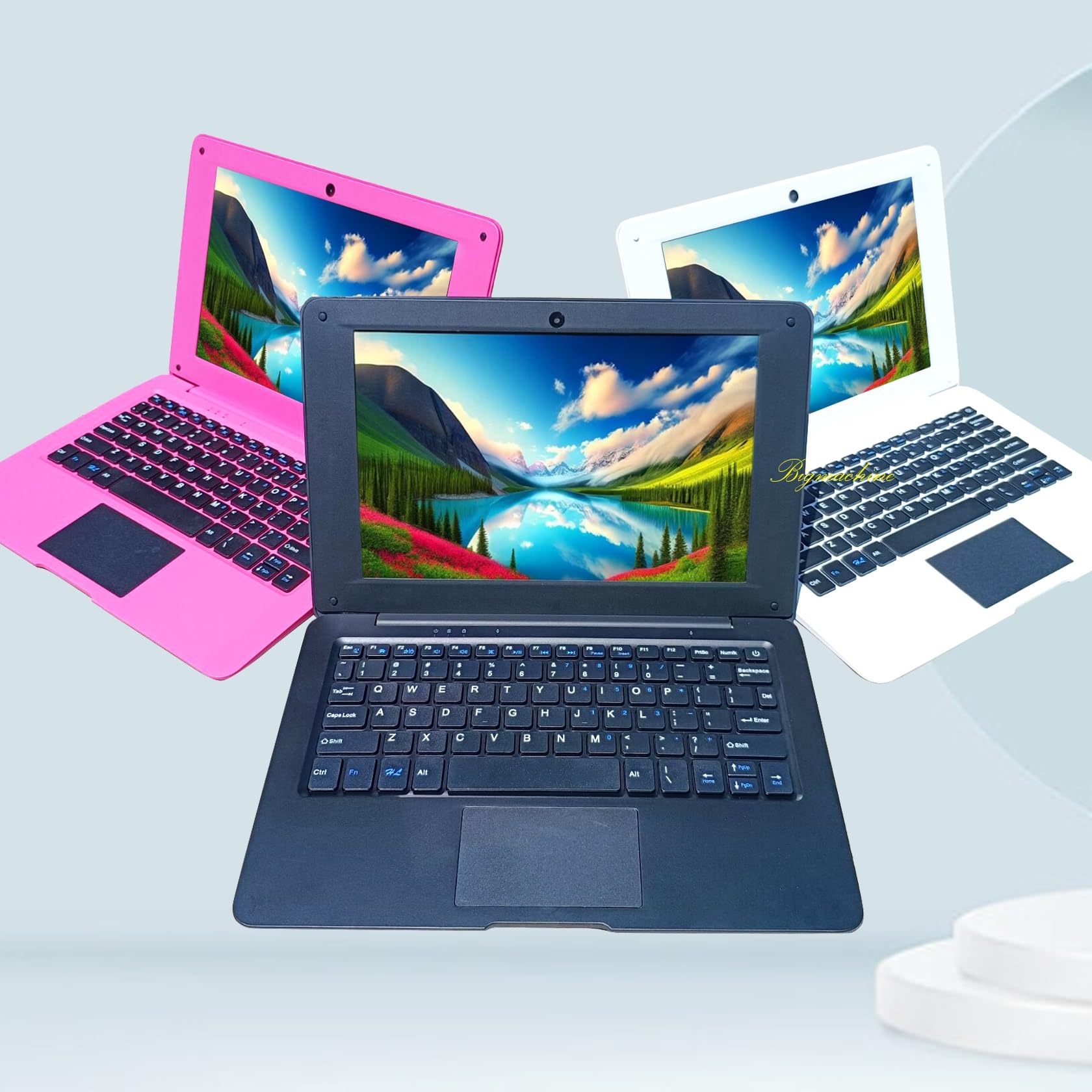 Bigmachine Mini Computer Portatile 10 pollici, Nero