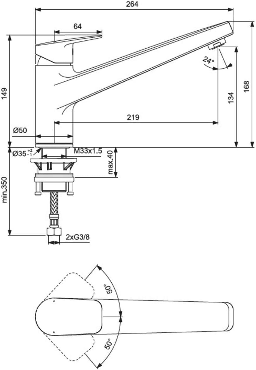 Ideal Standard Ceraplan - Miscelatore Monocomando Cucina - immagine 2