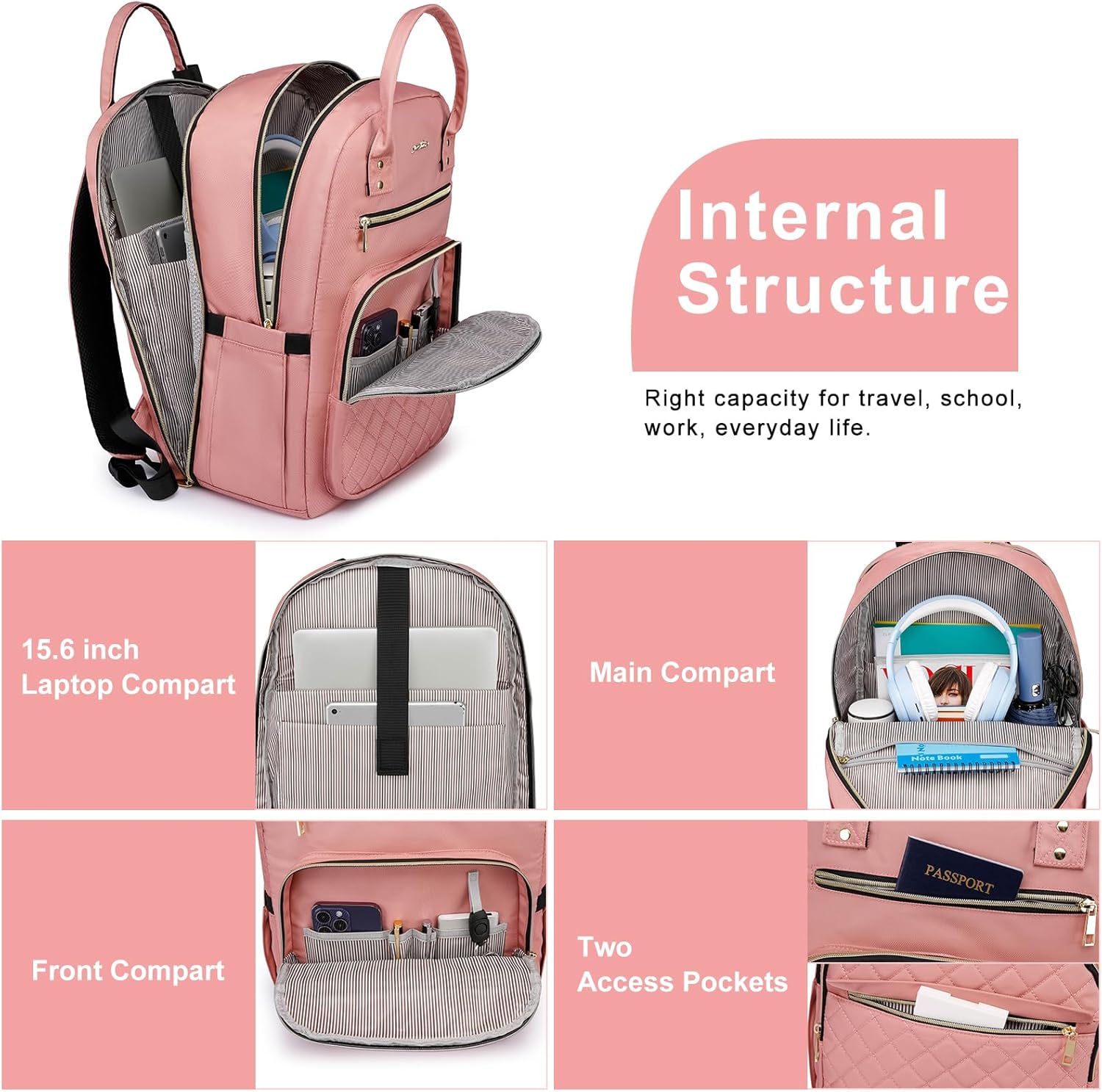 Zaino Donna/Ragazza con USB - immagine 4