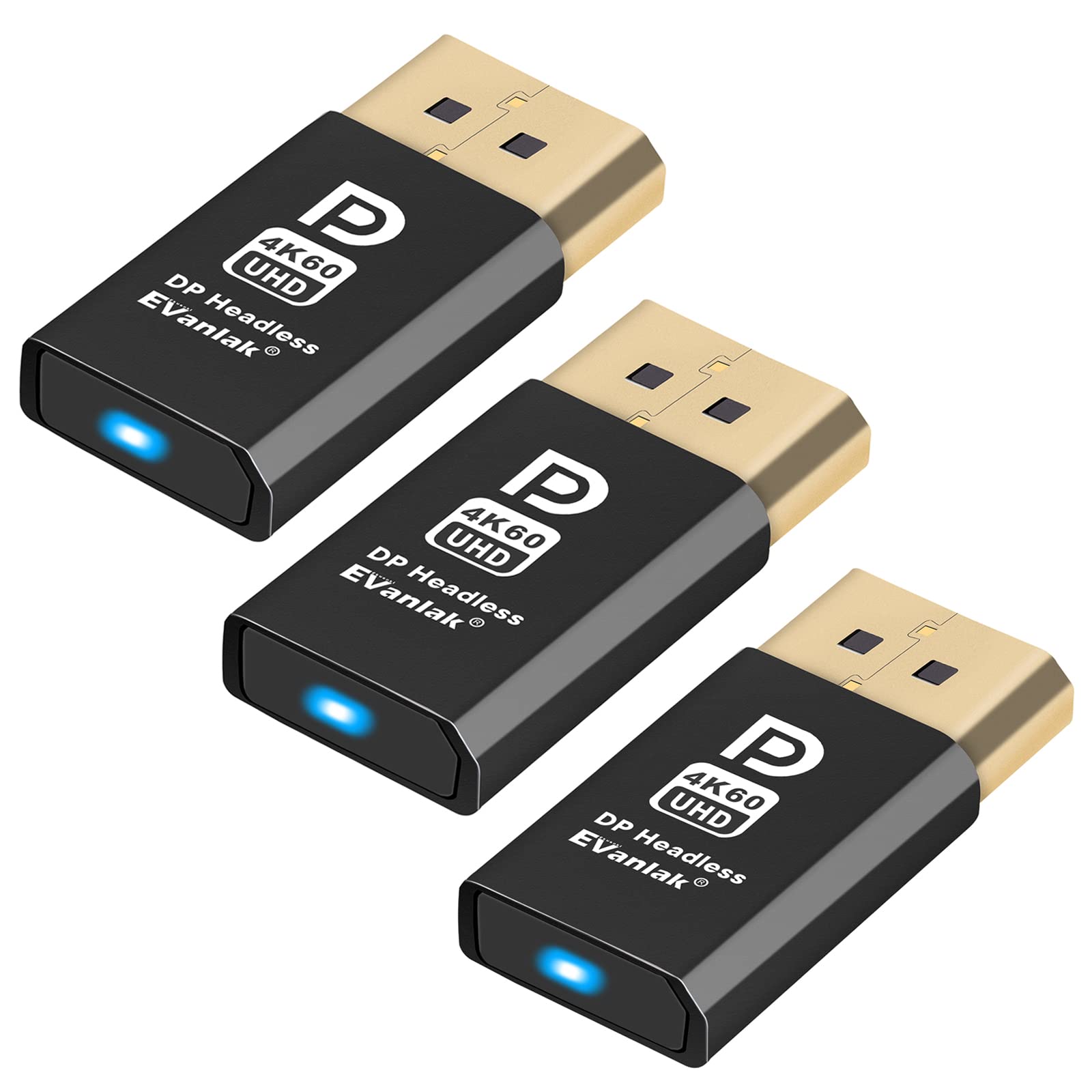 DisplayPort 4K60Hz Headless Ghost Display Emulatore (3 Pack) | Evanlak ...