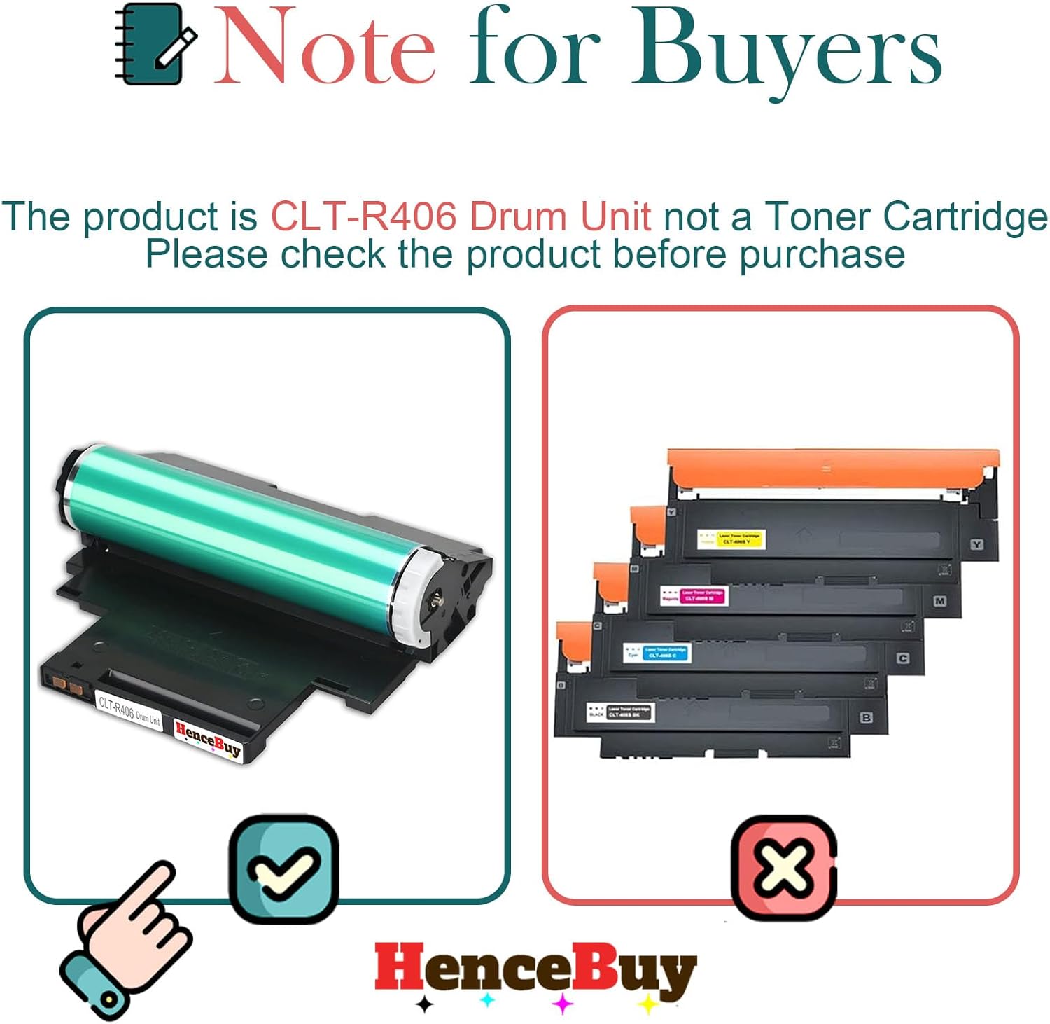 HenceBuy CLT-R406 Kit Tamburo per Samsung - immagine 3