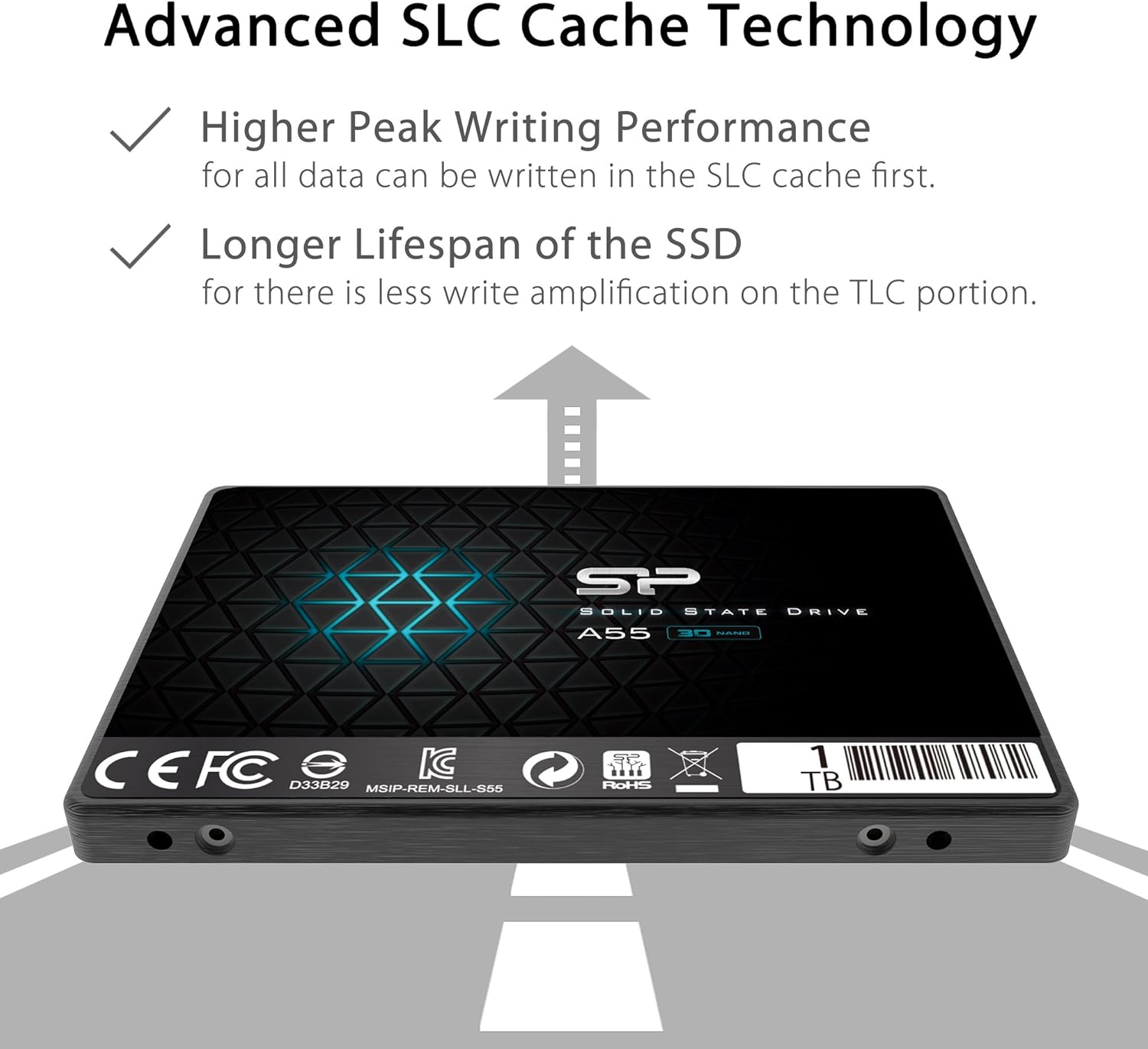 Silicon Power SSD 1TB 3D NAND A55 SLC Cache (2-Pack) - immagine 3