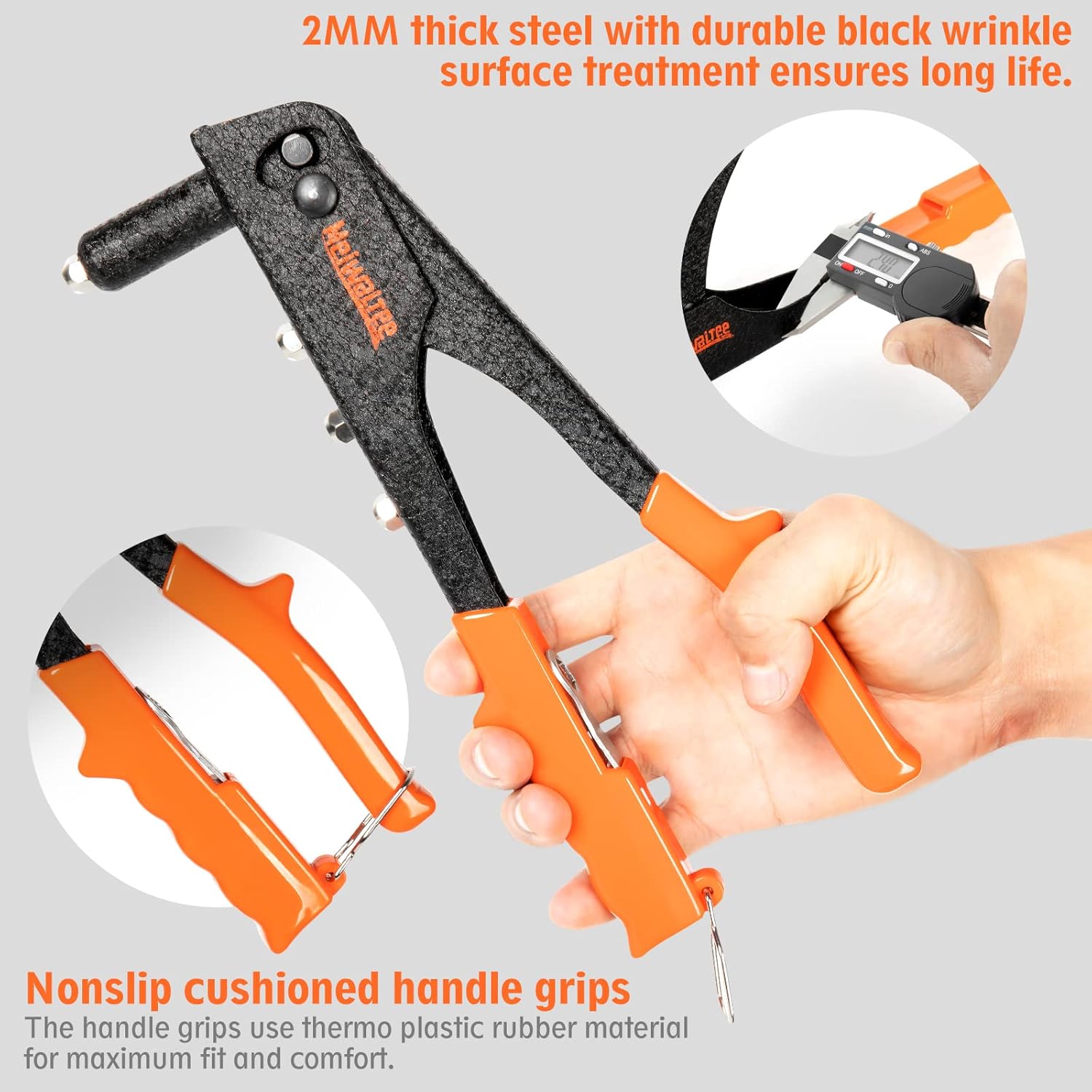 Meiwaltee Rivettatrice Manuale con 200 Rivetti - immagine 6