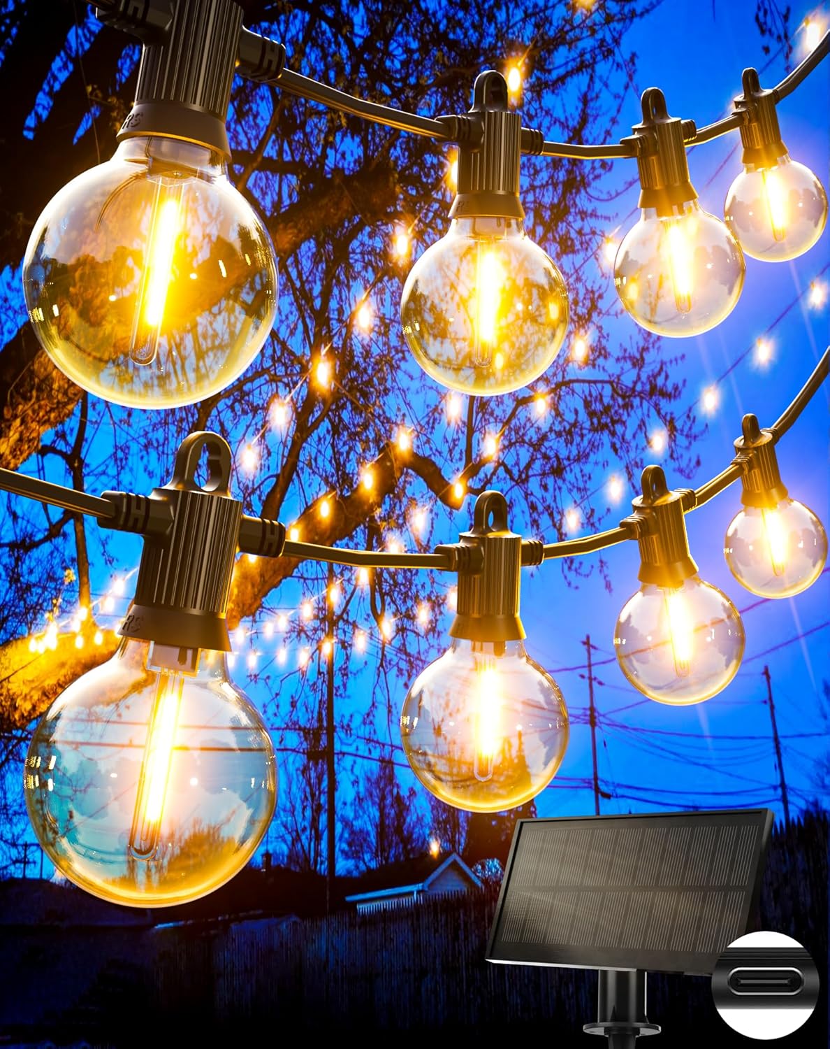 Zuske Catena Luminosa Esterno Solare 15M, Bianco Caldo - immagine 1