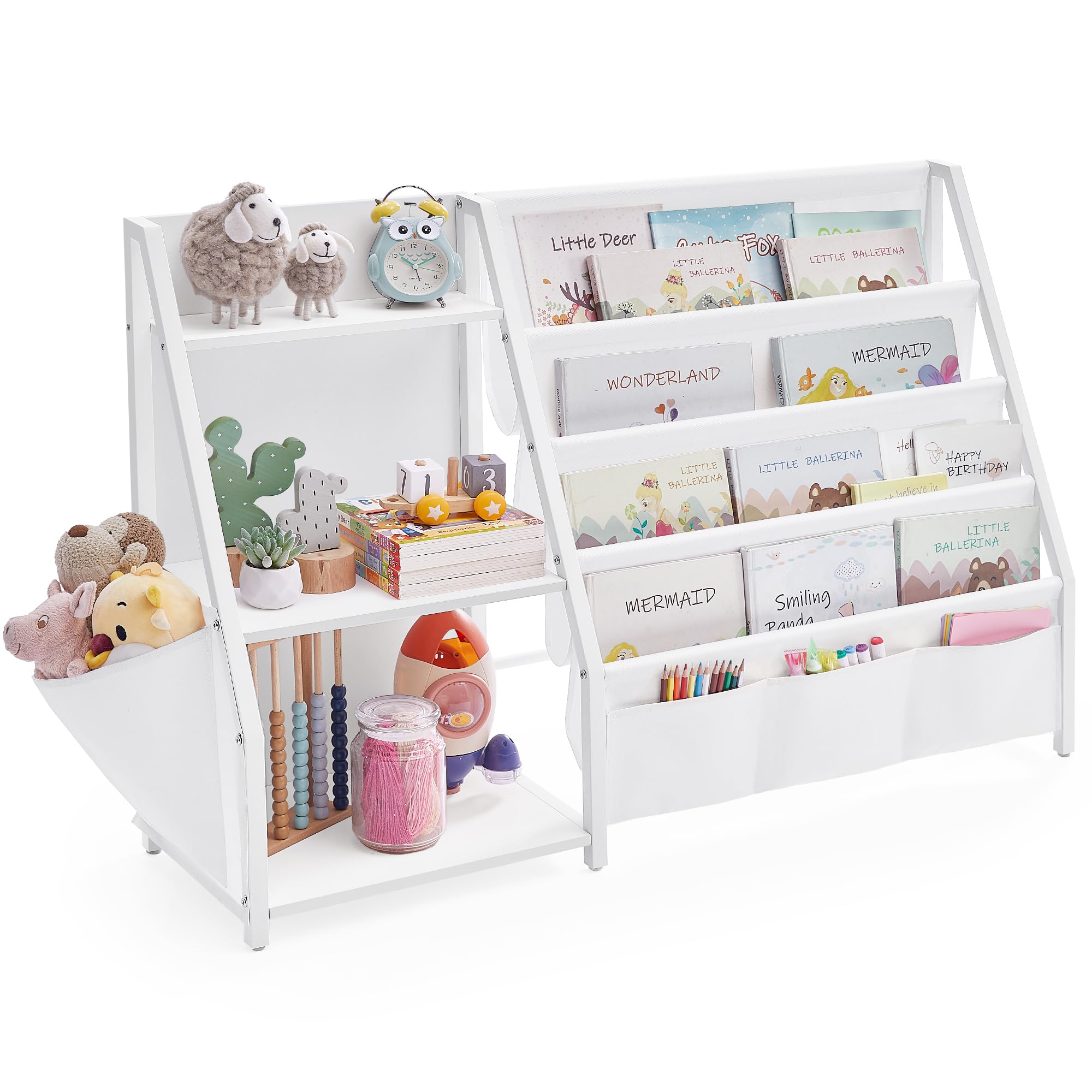 Songmics Libreria per Bambini con Scaffale Giocattoli