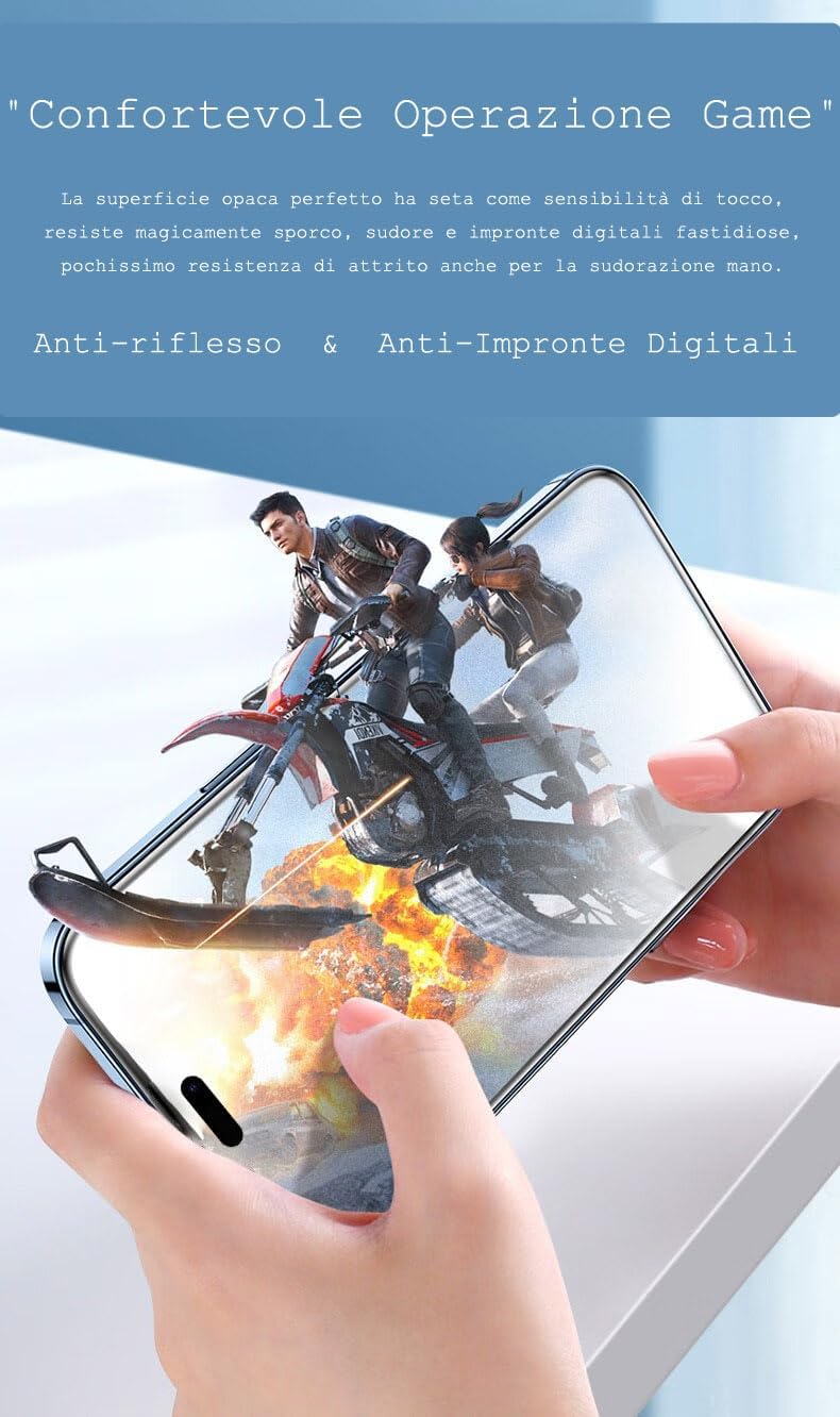 Pellicola Opaca per iPhone 15 / 15 Pro (3 Pezzi) - immagine 3