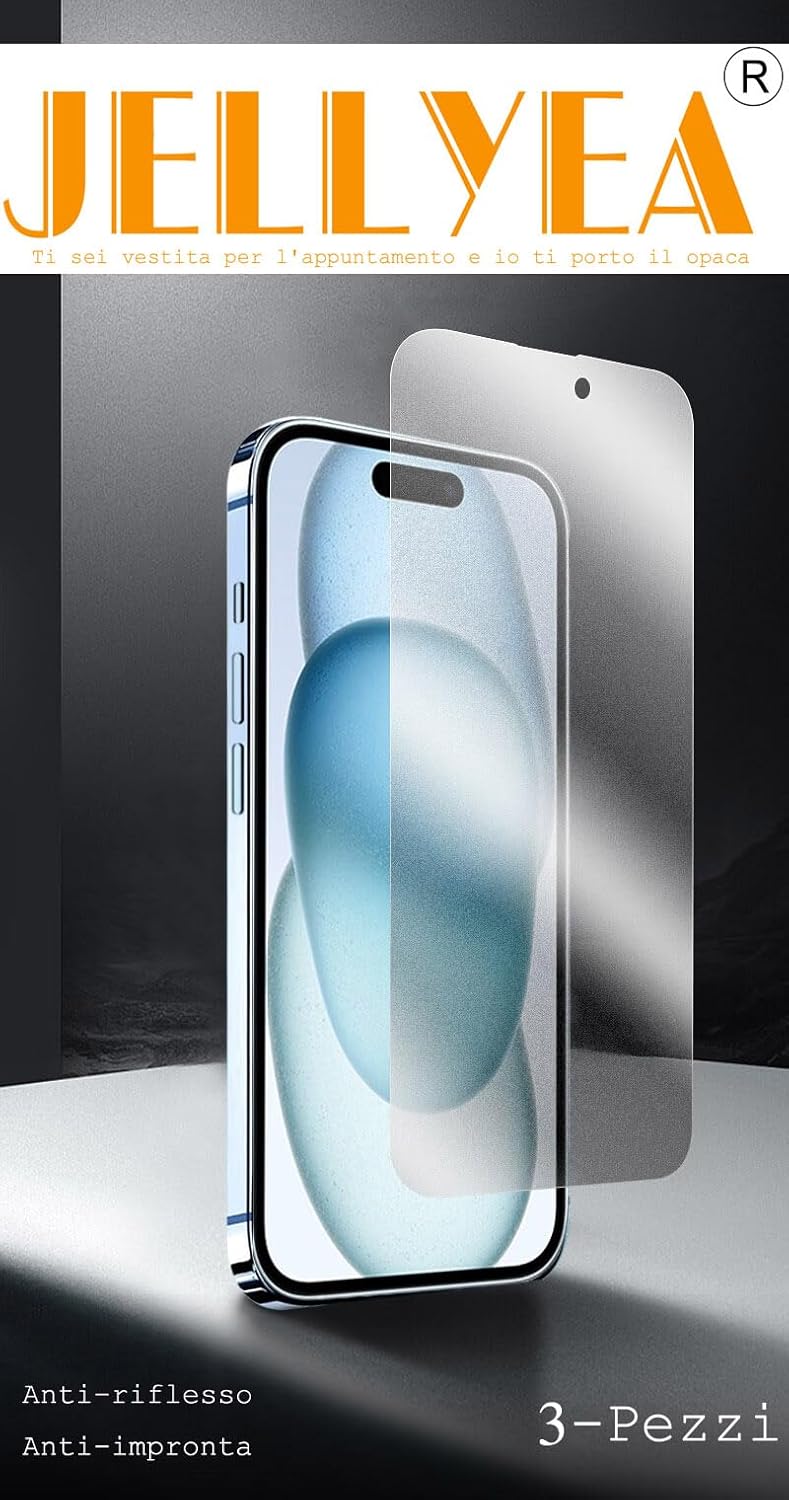 Pellicola Opaca per iPhone 15 / 15 Pro (3 Pezzi) - immagine 4