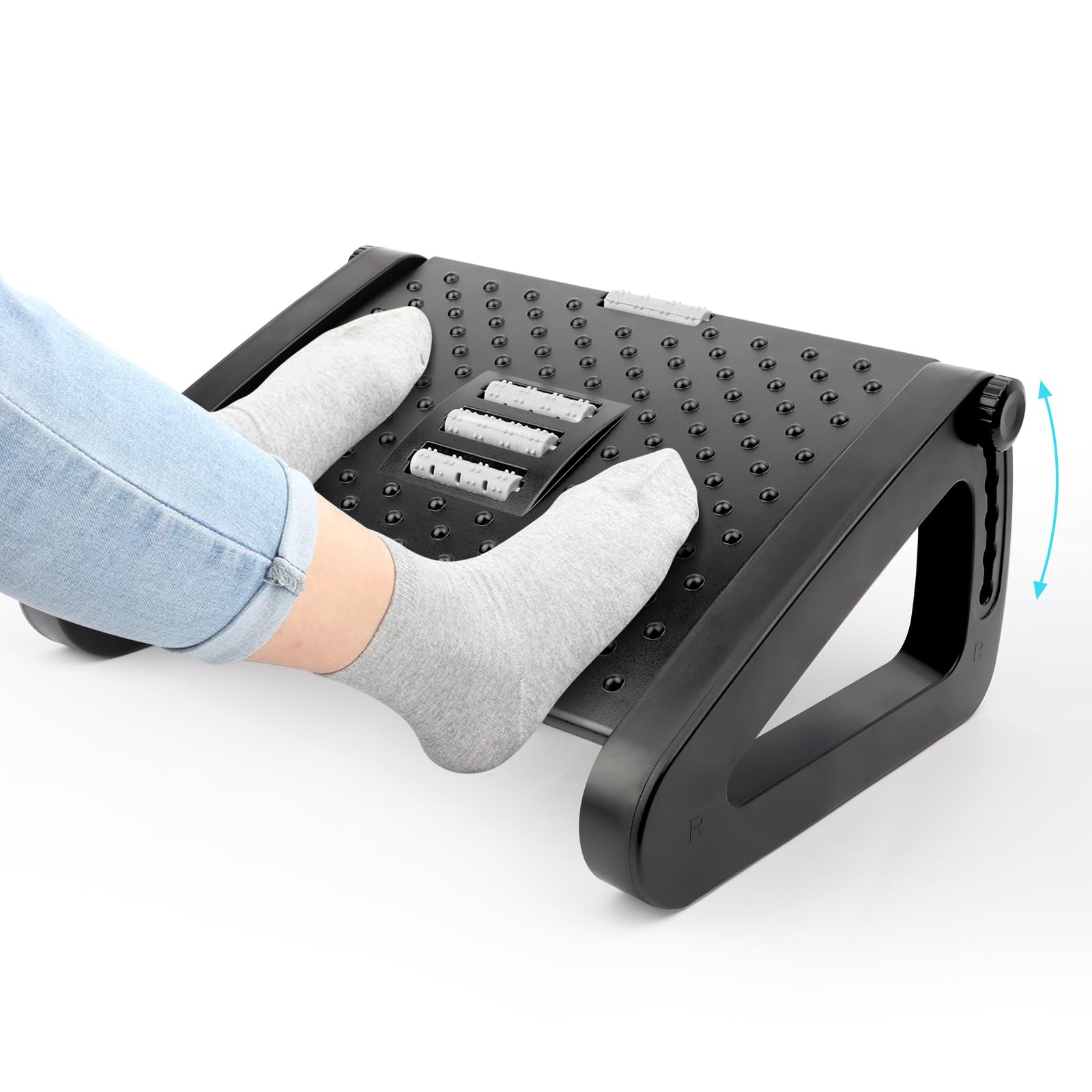 Mxtimwan Poggiapiedi Ergonomico Regolabile per Scrivania