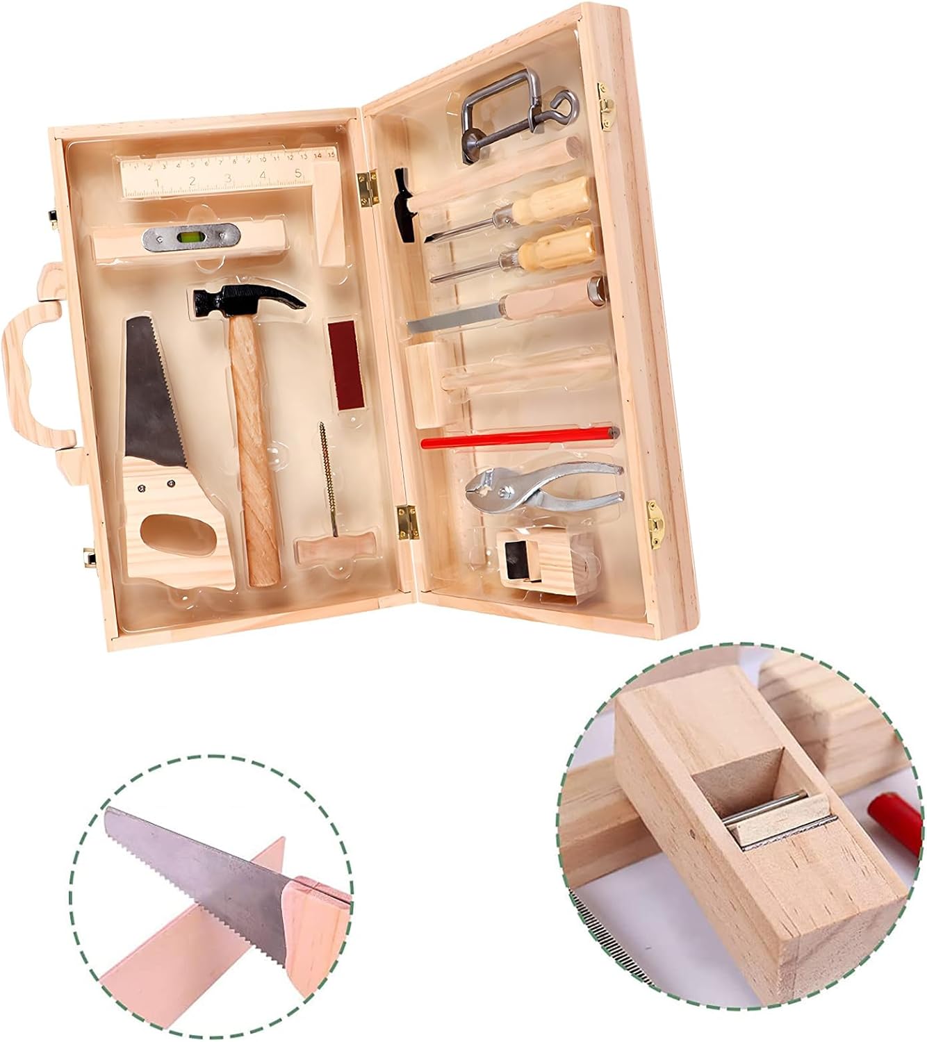 Cassetta Attrezzi Giocattolo in Legno per Bambini - immagine 2