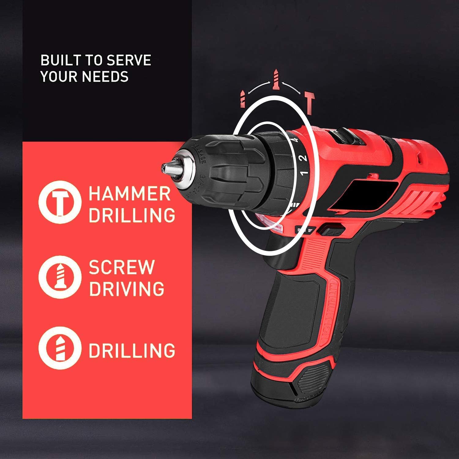 Trapano Avvitatore a Batteria Professionale 12V - immagine 3