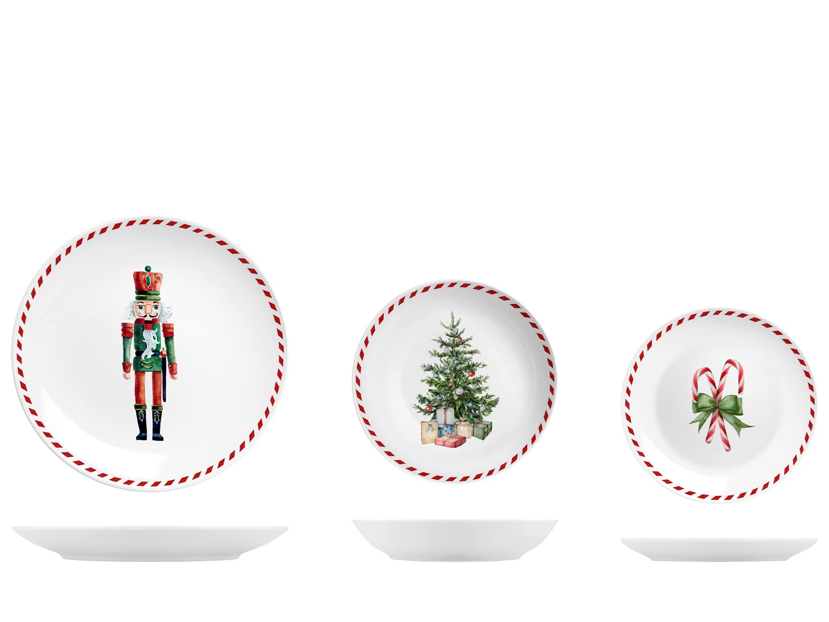 Home Carillon Servizio Tavola Coupe 18 Pezzi, Porcellana