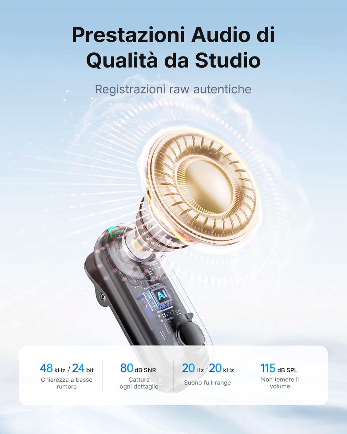 Boya Magic Microfono Wireless USB-C per iPhone/Android - immagine 6