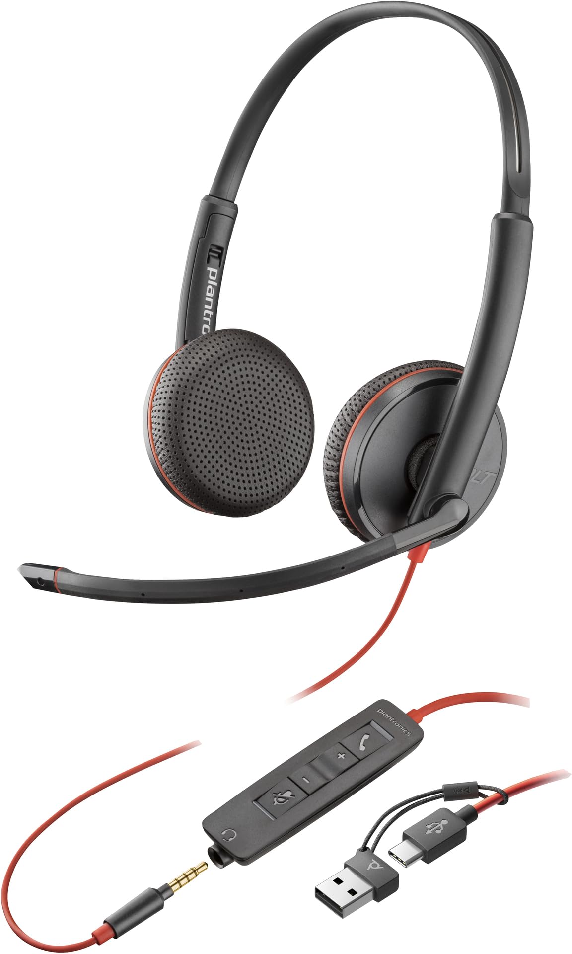 Poly Headset Blackwire C3225 Stereo USB-C/A & 3,5 mm