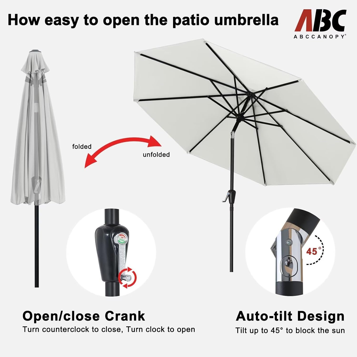 Abccanopy Ombrellone da Esterno Idrorepellente 270cm - immagine 5