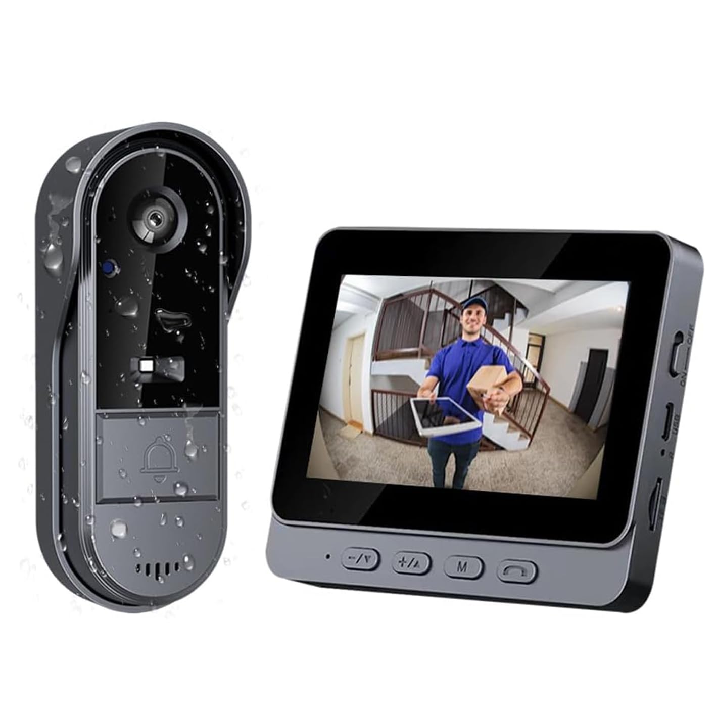 Citofoni Wireless con Videocamera e Schermo 4,3 pollici