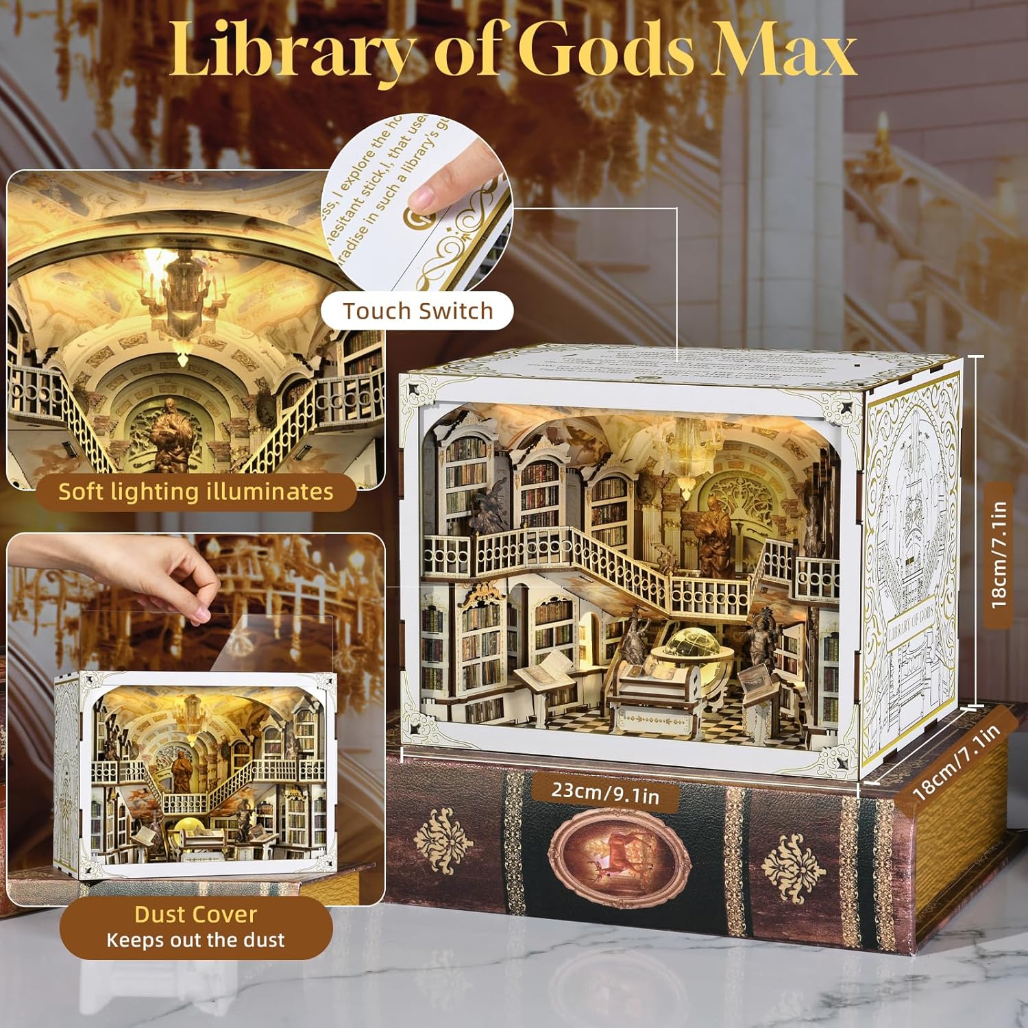Minicity Book Nook Kit Fai da Te - Library of Gods Max - immagine 3