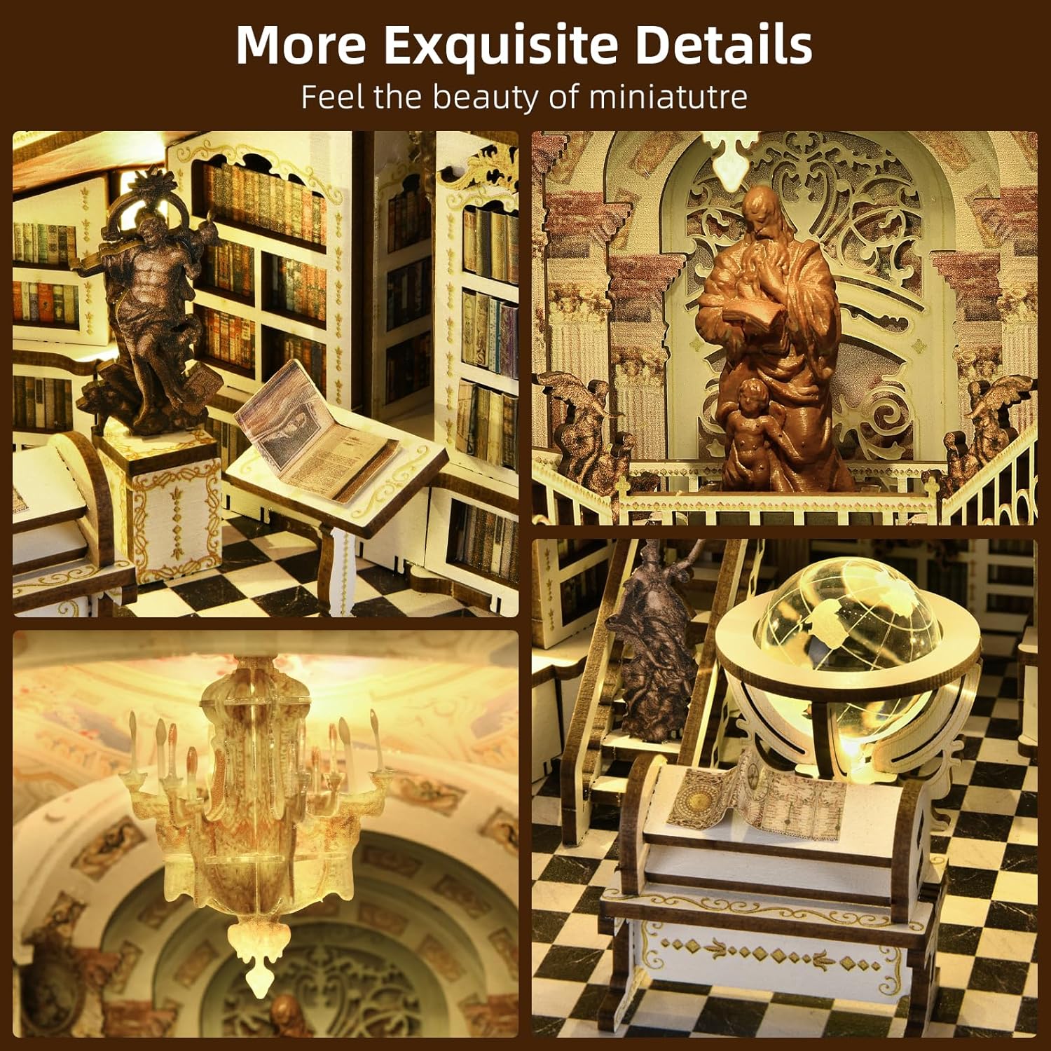 Minicity Book Nook Kit Fai da Te - Library of Gods Max - immagine 5