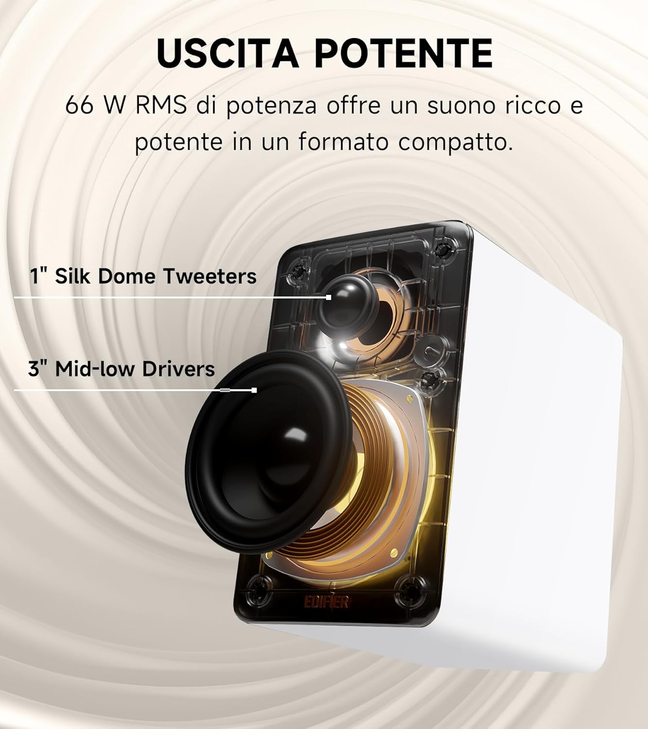 Edifier M60 Altoparlante Multimediale Bluetooth 66W - immagine 3