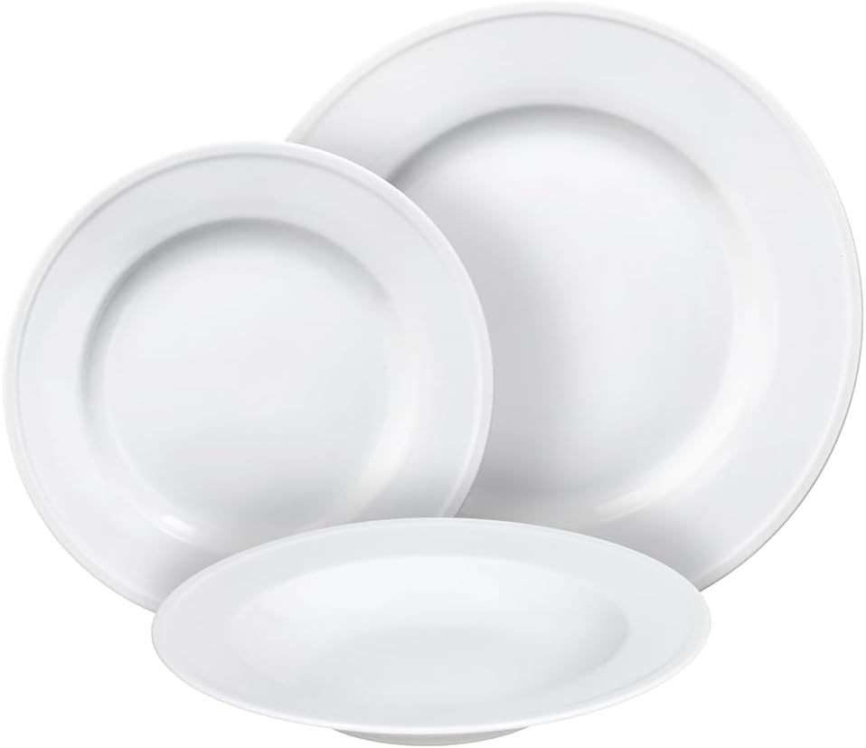Tognana Milano, Servizio piatti 18 pezzi per 6 persone, Porcellana, Bianco