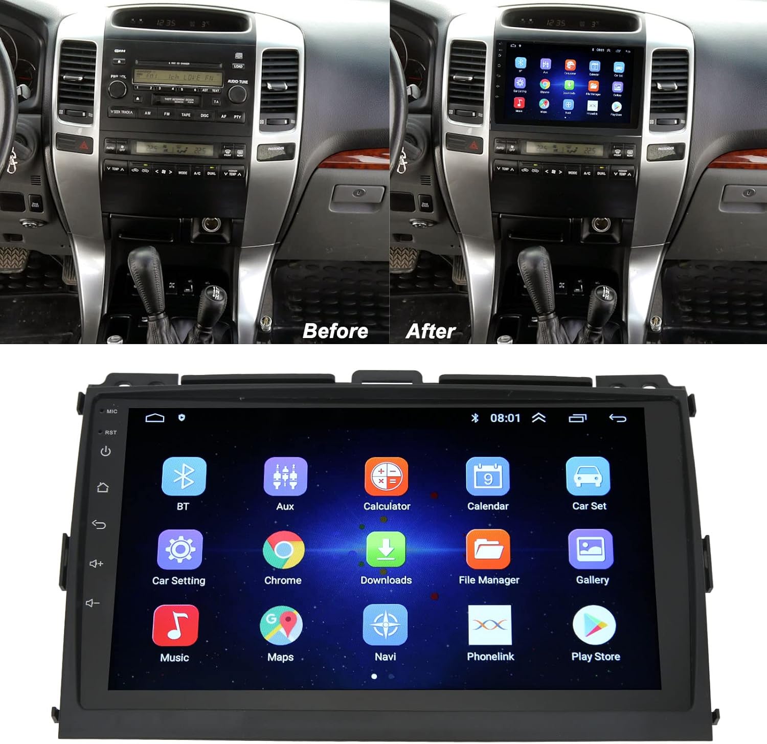 Lettore Multimediale Auto Touchscreen per Land Cruiser Prado - immagine 5