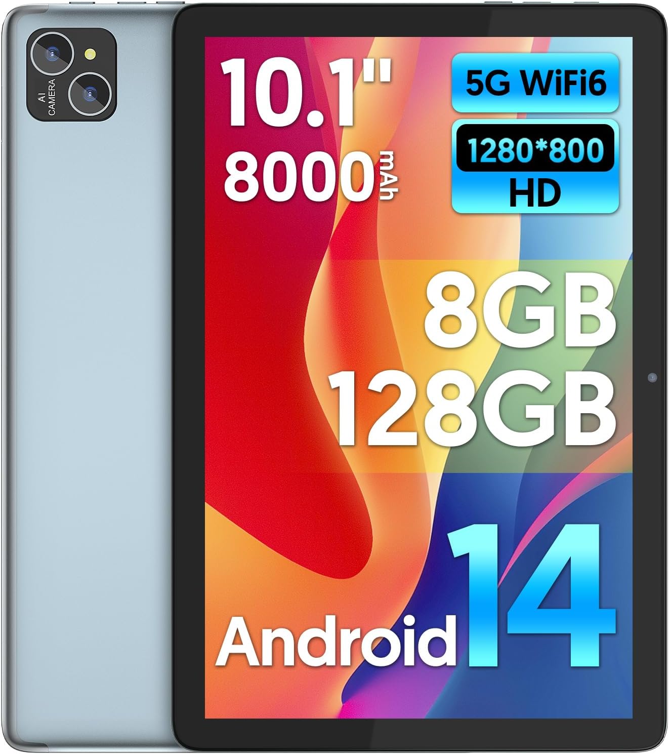 Android 14 Tablet 10 pollici Octa-core 8000 mAh - immagine 1