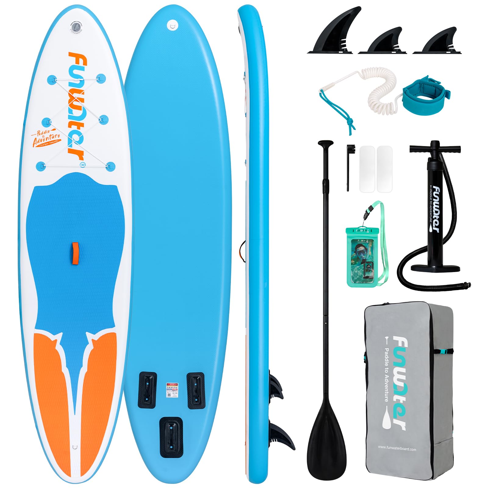 Funwater Tavola Gonfiabile con Pinne e Accessori