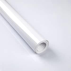 Decoroom Pellicola Adesiva Autoadesiva Bianca Lucida 90x600cm