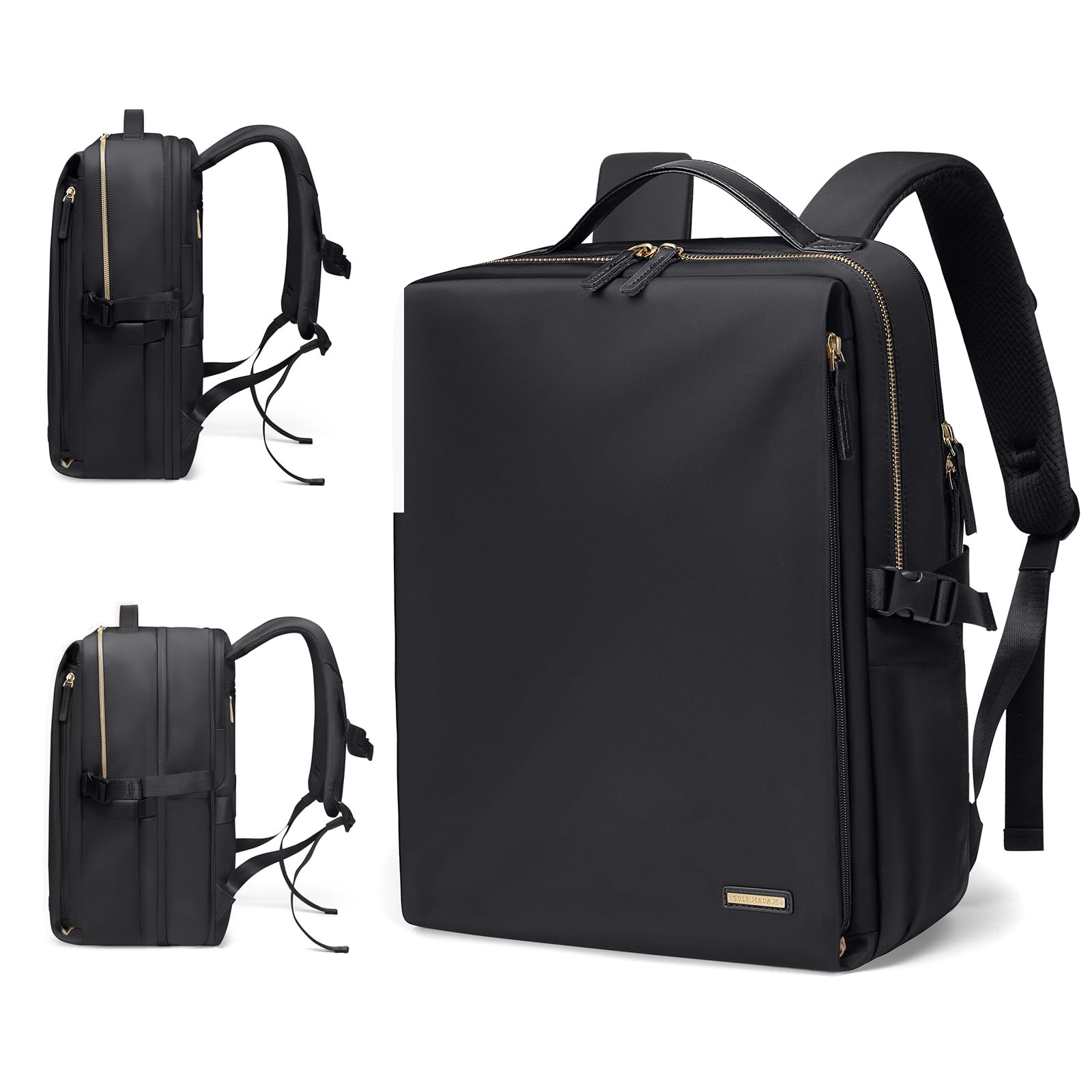 GOLF SUPAGS Zaino Laptop Donna 17.3 Pollici, Nero