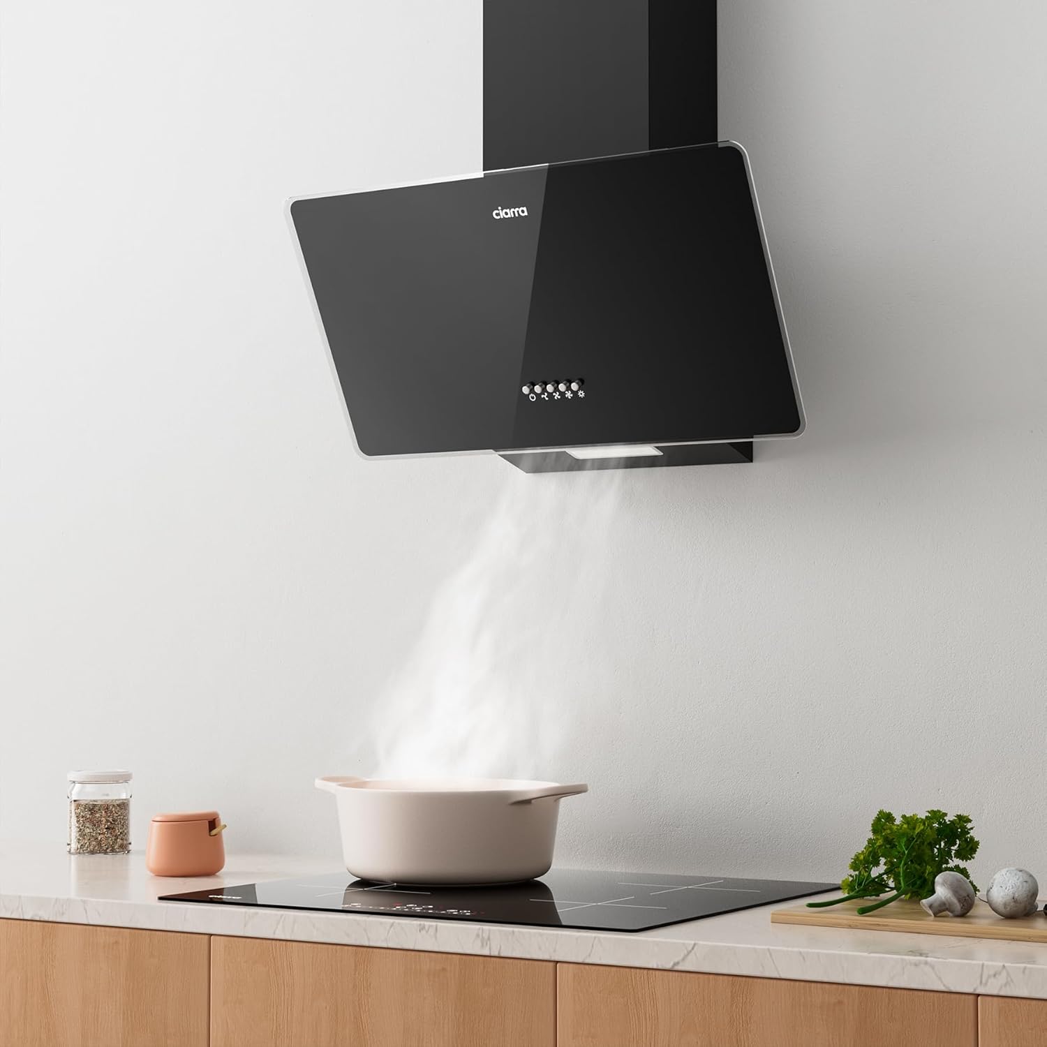 Ciarra CAB6750 - Cappa Aspirante Inclinata 60cm 350m³/h, Nera - immagine 3