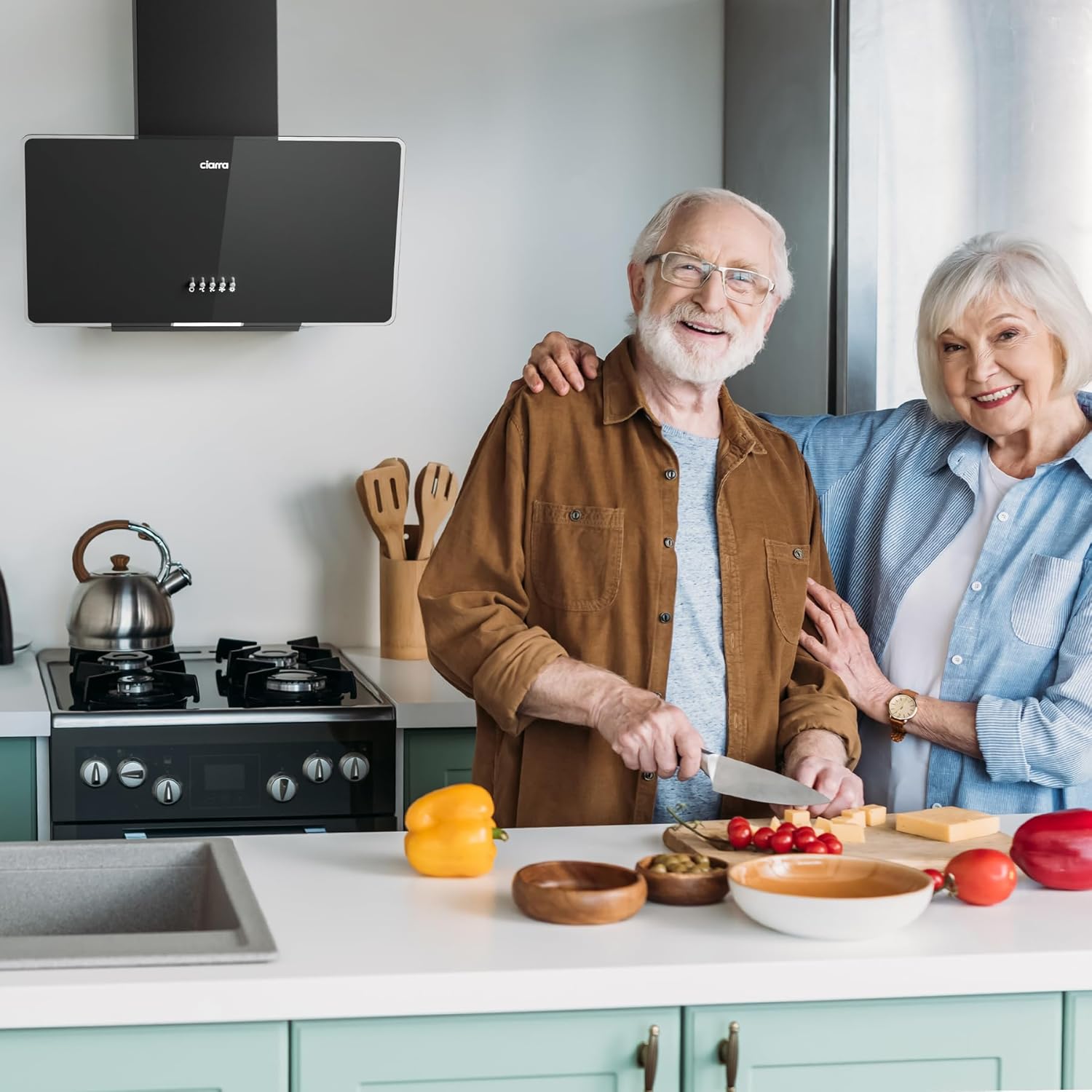 Ciarra CAB6750 - Cappa Aspirante Inclinata 60cm 350m³/h, Nera - immagine 6