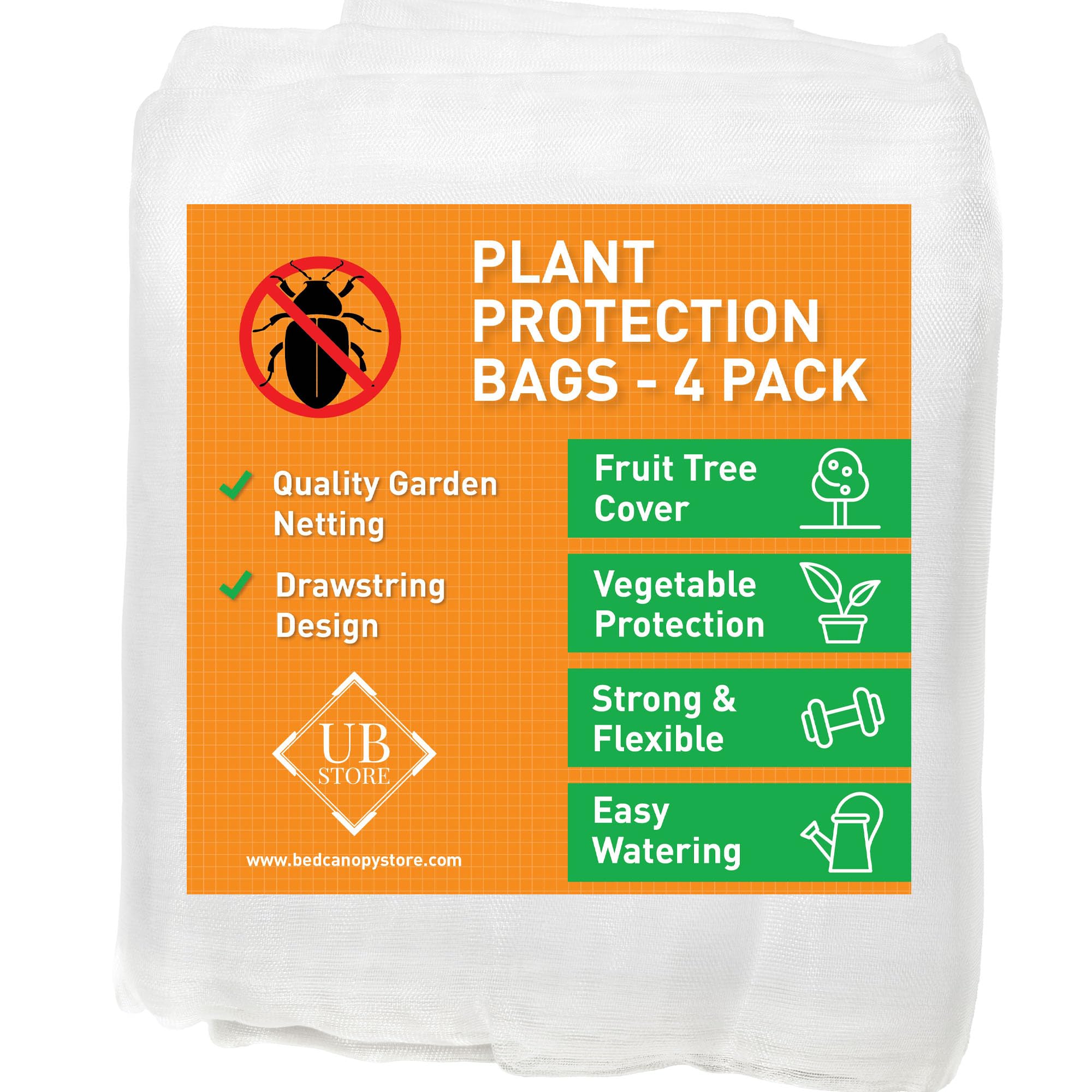 Rete Barriera per Insetti e Uccelli 4 Pezzi