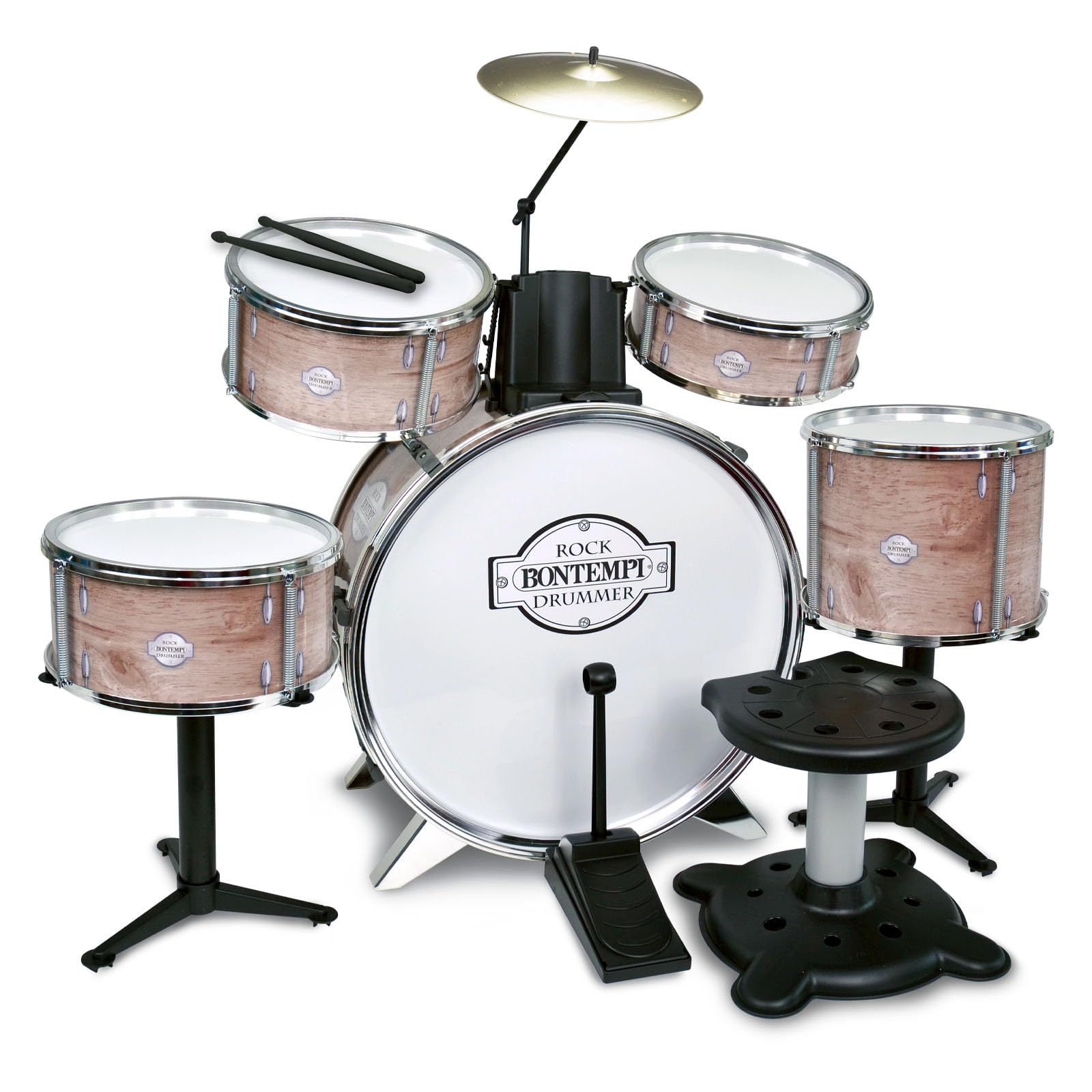 Bontempi BeatFusion Pro - Batteria Premium Marrone