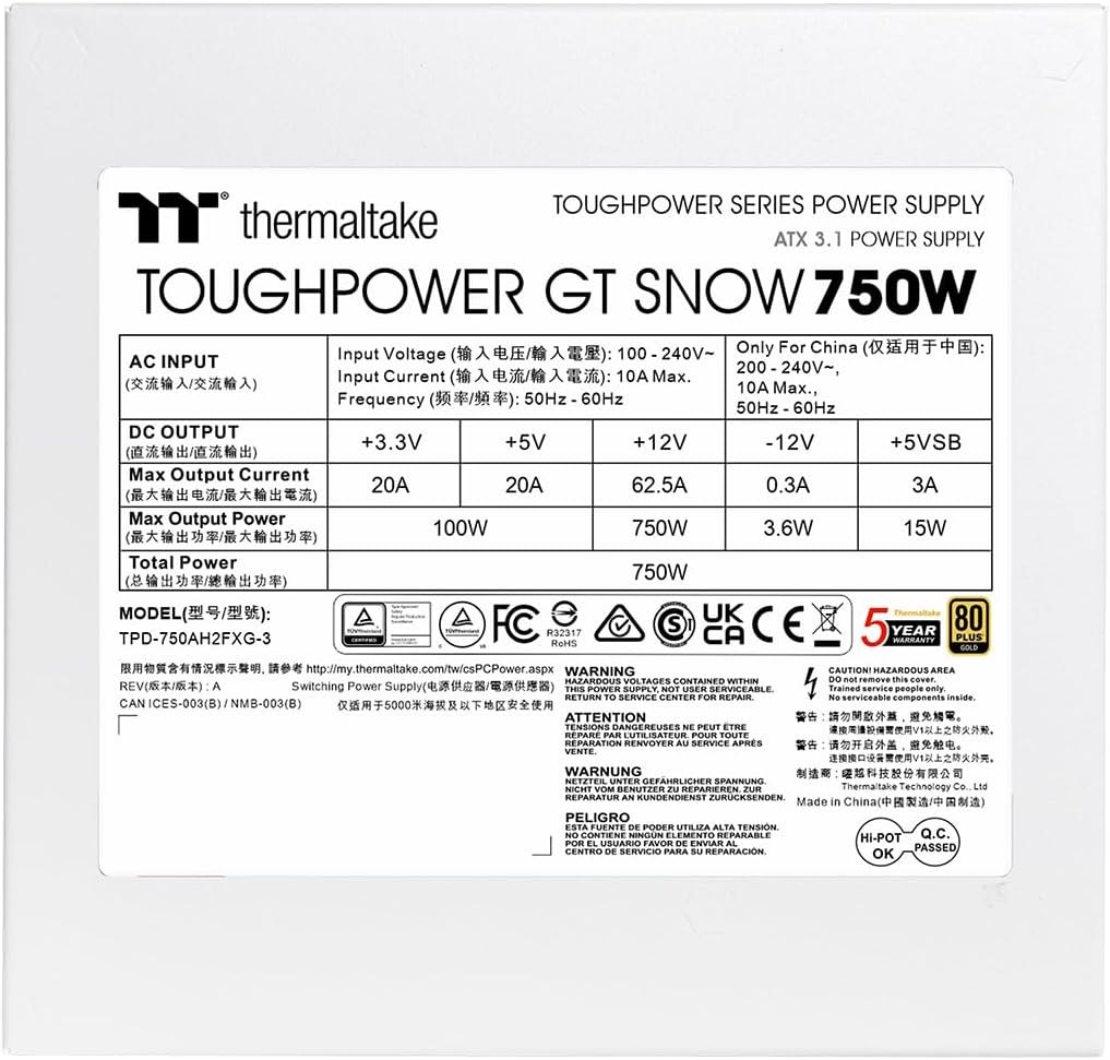 Thermaltake Toughpower GT 750W - Alimentatore Modulare - immagine 6