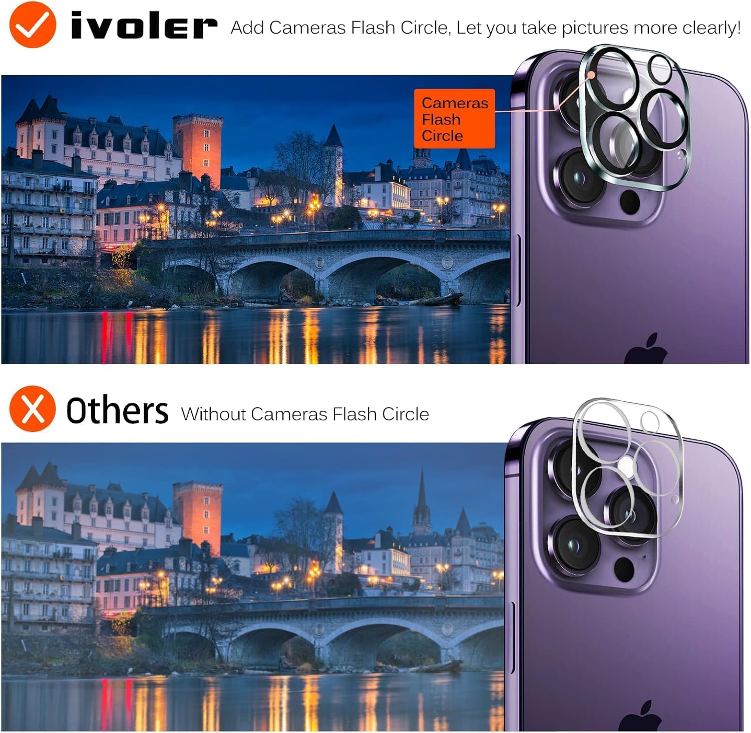 Ivoler 3x Vetro Temperato per iPhone 14 Pro 6.1" - immagine 7