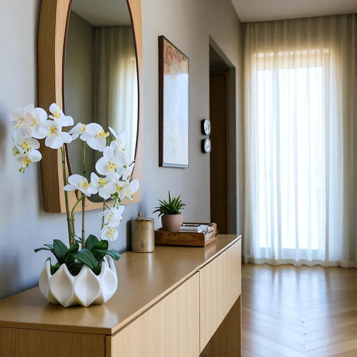 Belalusa Orchidee Artificiali 70 cm, in Vaso - immagine 5