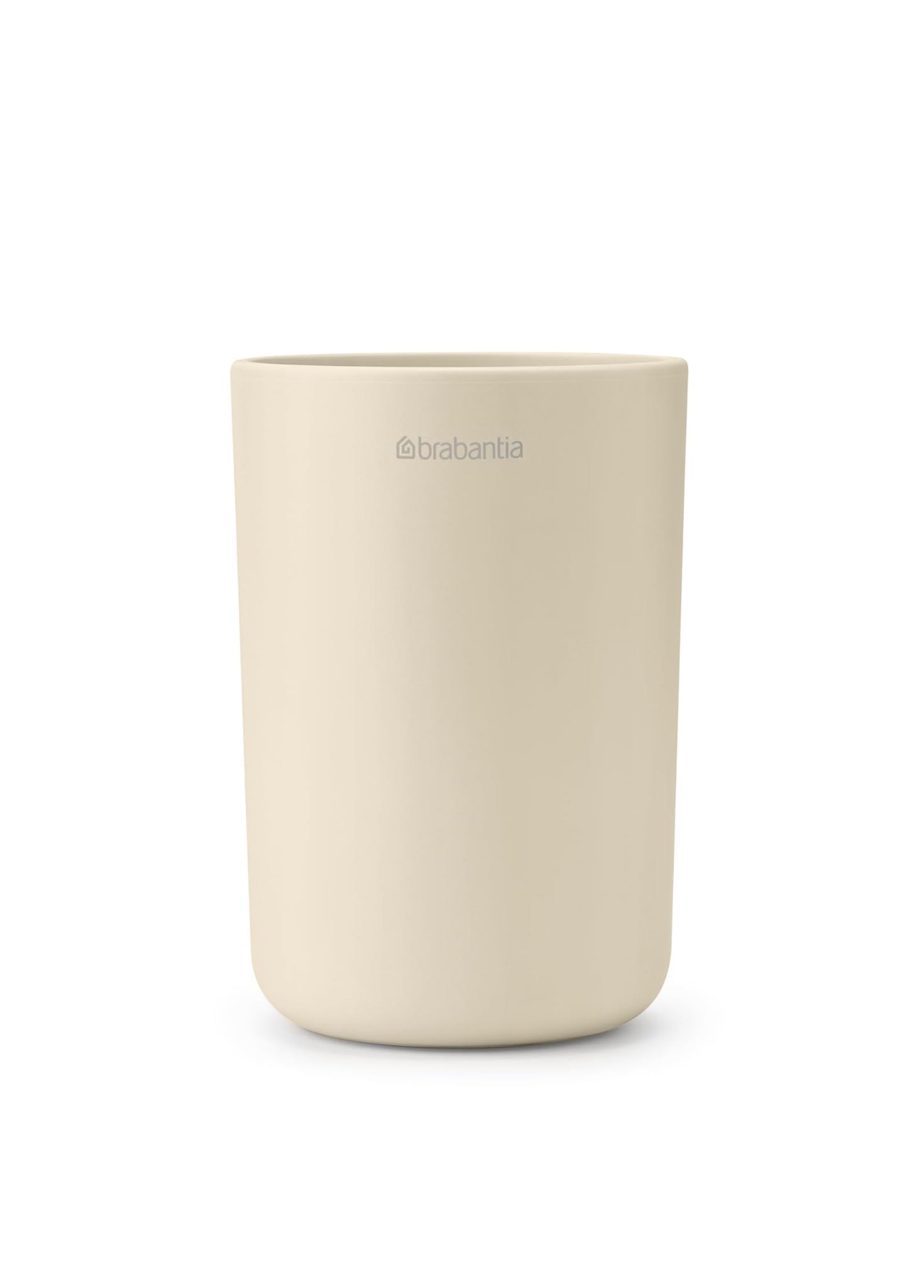 Brabantia - ReNew Porta Spazzolini - Organizer per Spazzolini Multipli - Base Antigraffio - Facile da Pulire - Resistente alla Corrosione - Accessorio per il Bagno - Soft Beige - 8 x 8 x 11 cm