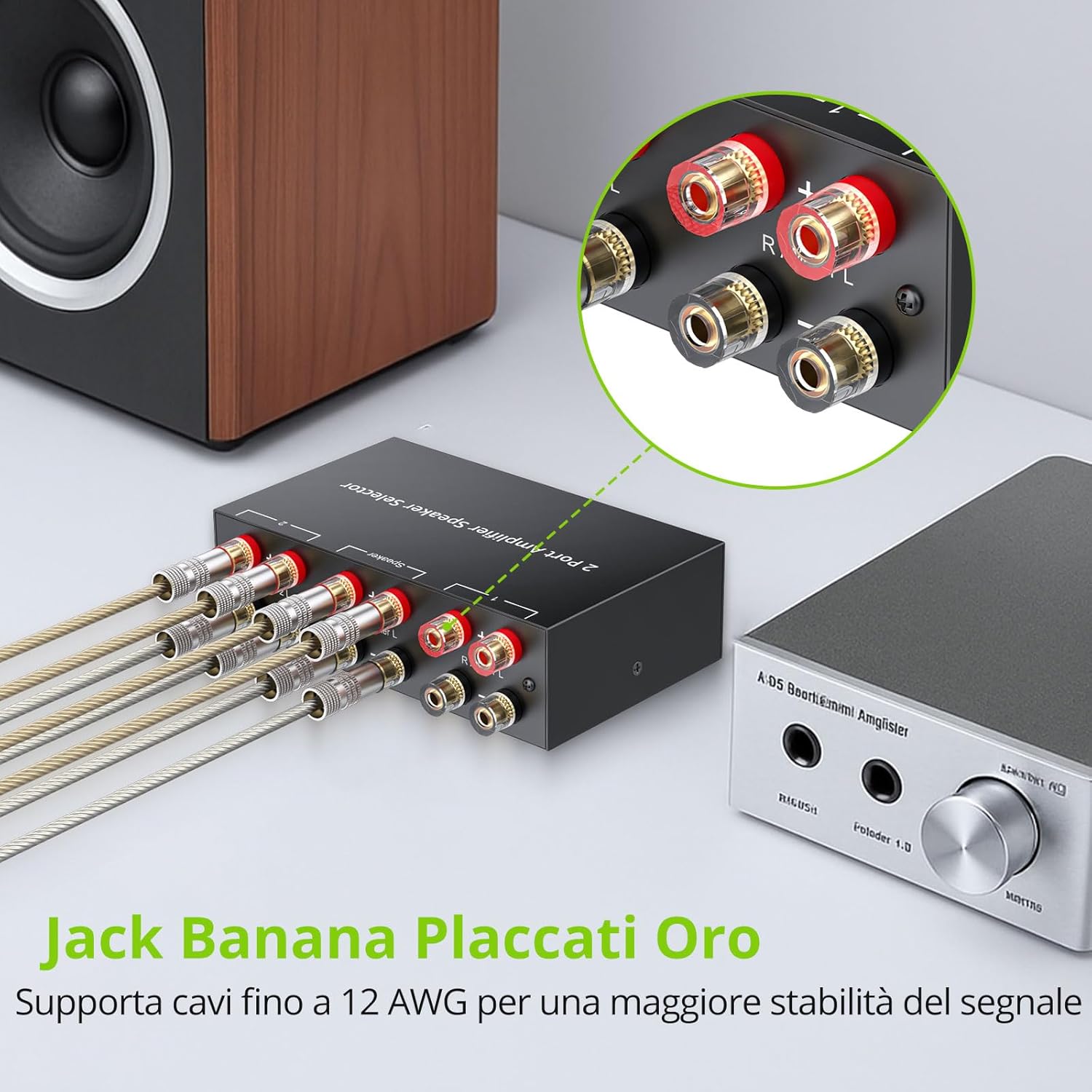 Linkfor Selettore Altoparlanti 2 Vie A/B 100W RMS - immagine 5