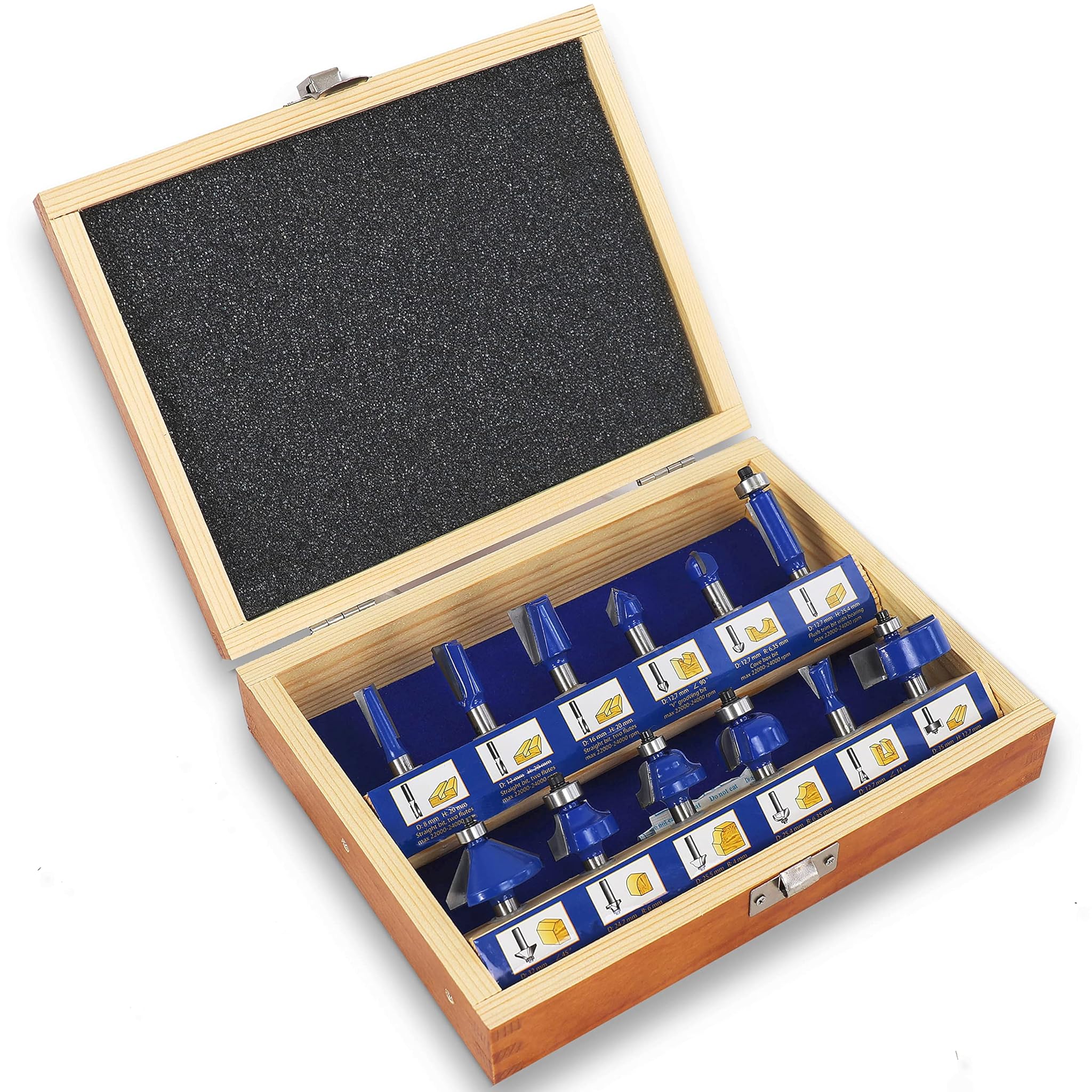 S&r 12 Frese per Scanalature Legno - Codolo 8 mm