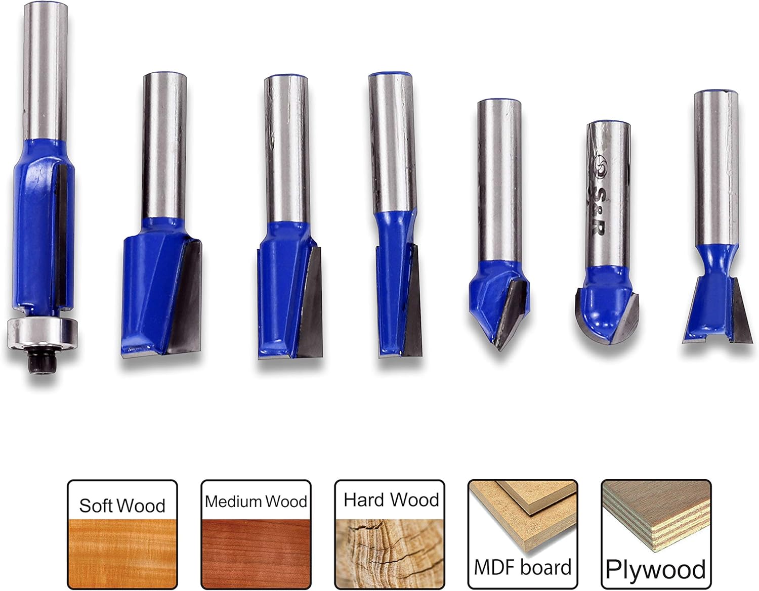 S&r 12 Frese per Scanalature Legno - Codolo 8 mm - immagine 2