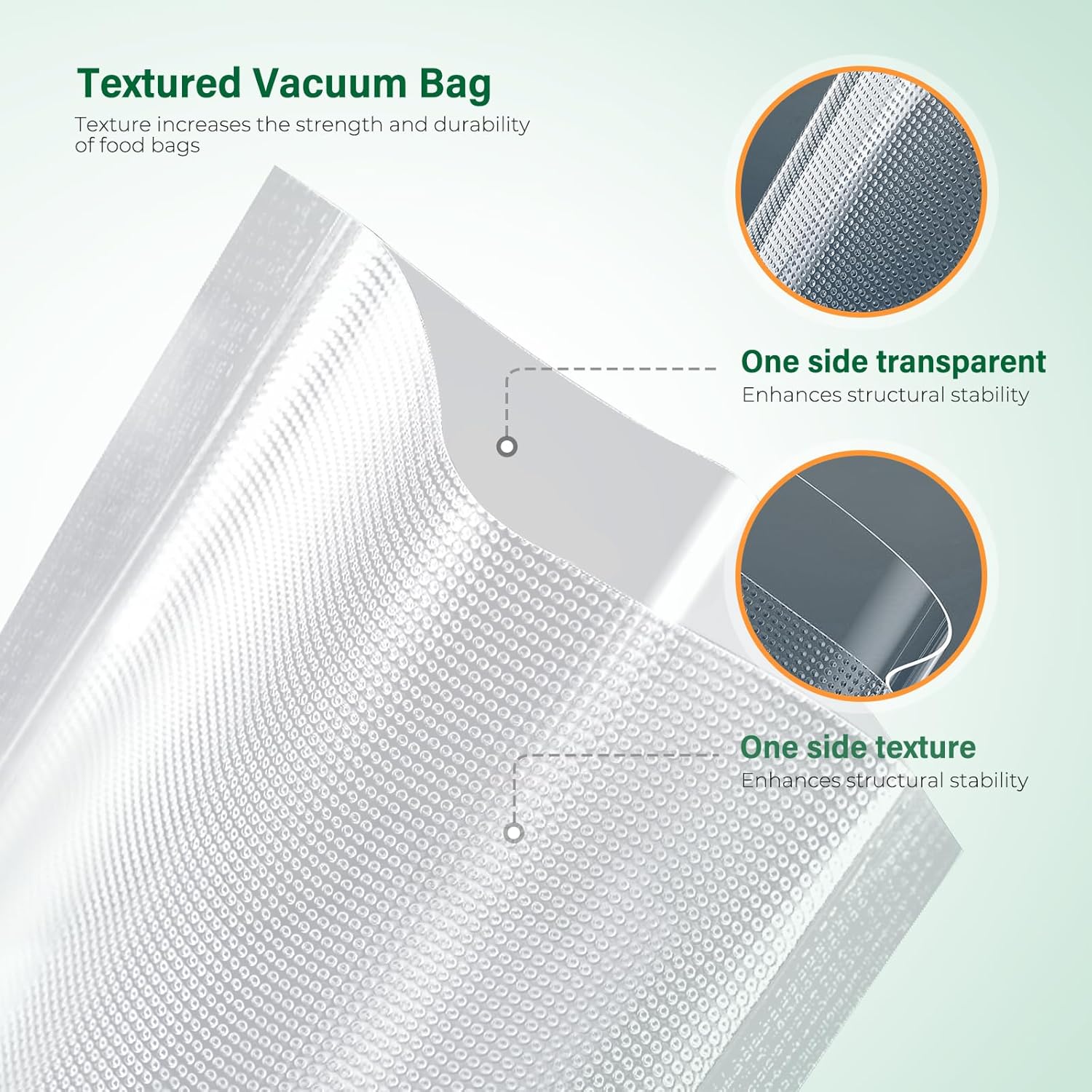 Oderra 100 Sacchetti Sottovuoto per Alimenti 20x30 cm - immagine 5