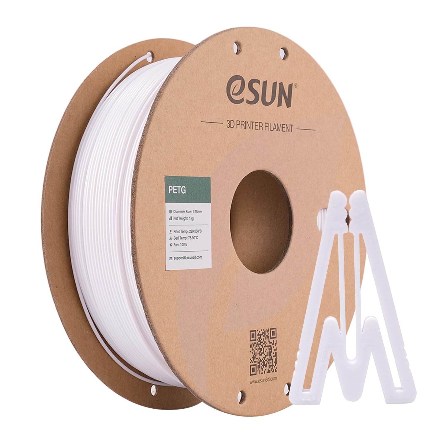 Esun Filamento PETG 1.75mm per Stampante 3D, Bianco