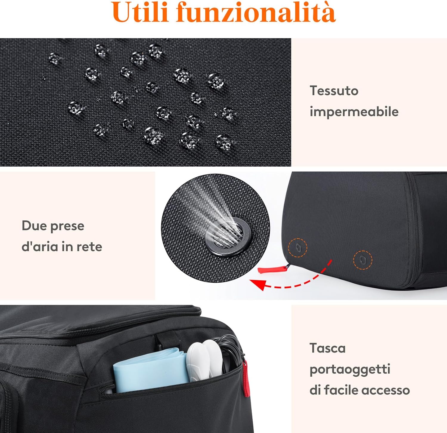 Lifewit Borsone Palestra 40L con Portascarpe, Nero - immagine 5