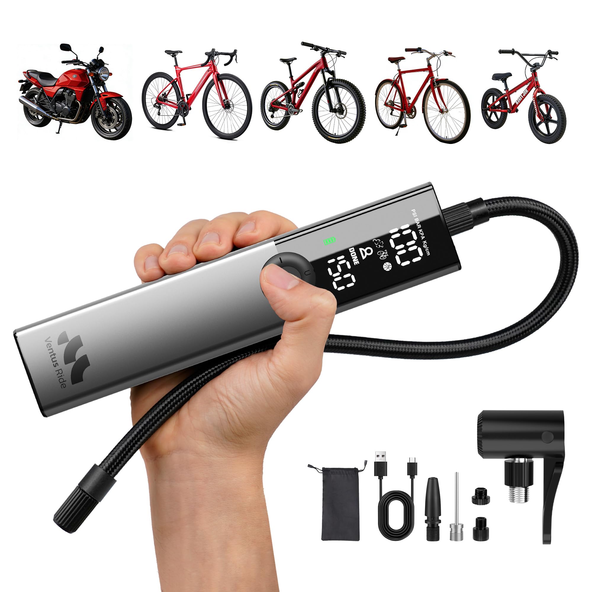 Woowind Ventus Ride Pompa per Bicicletta 150 PSI