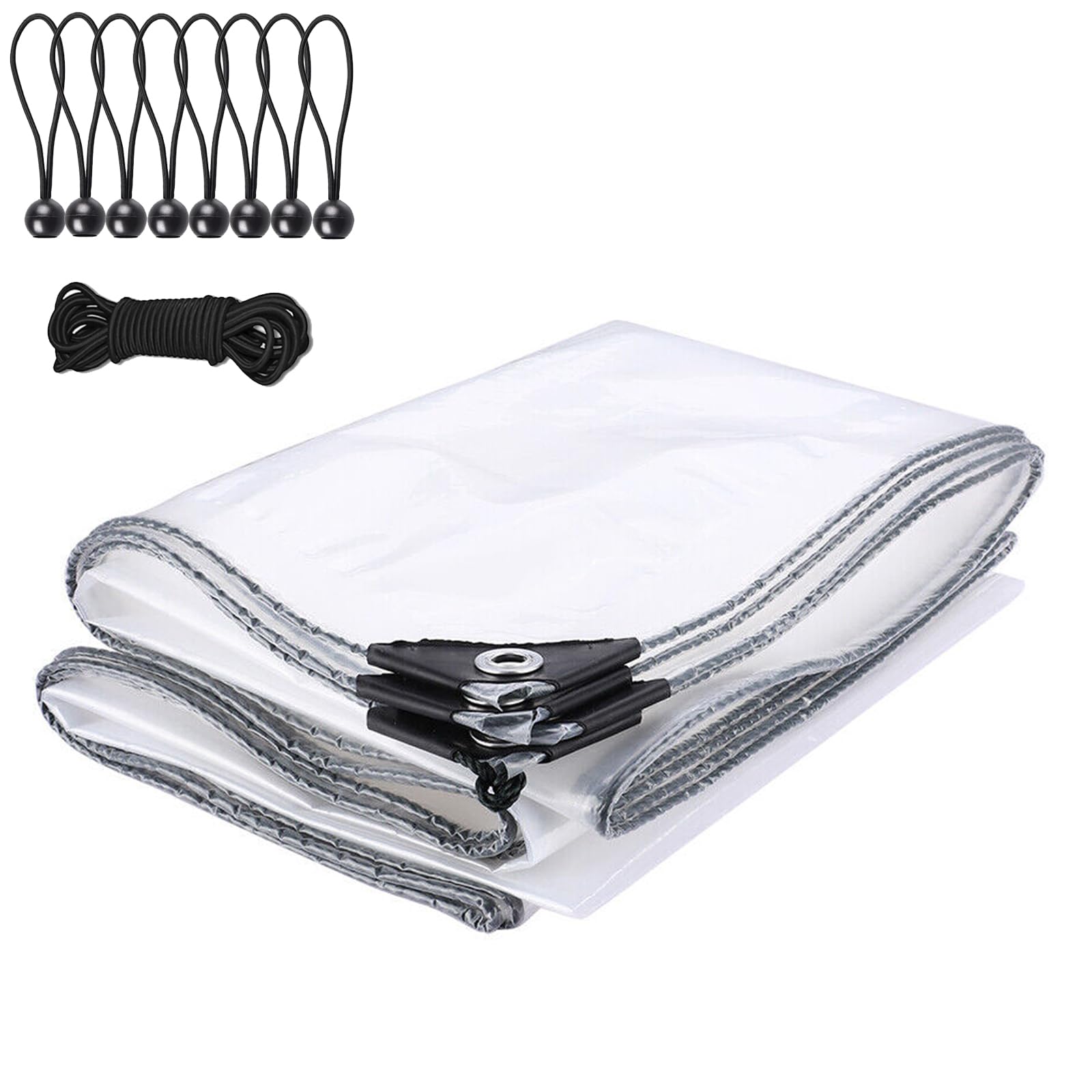 Telone Impermeabile Trasparente 2x5m con Occhielli