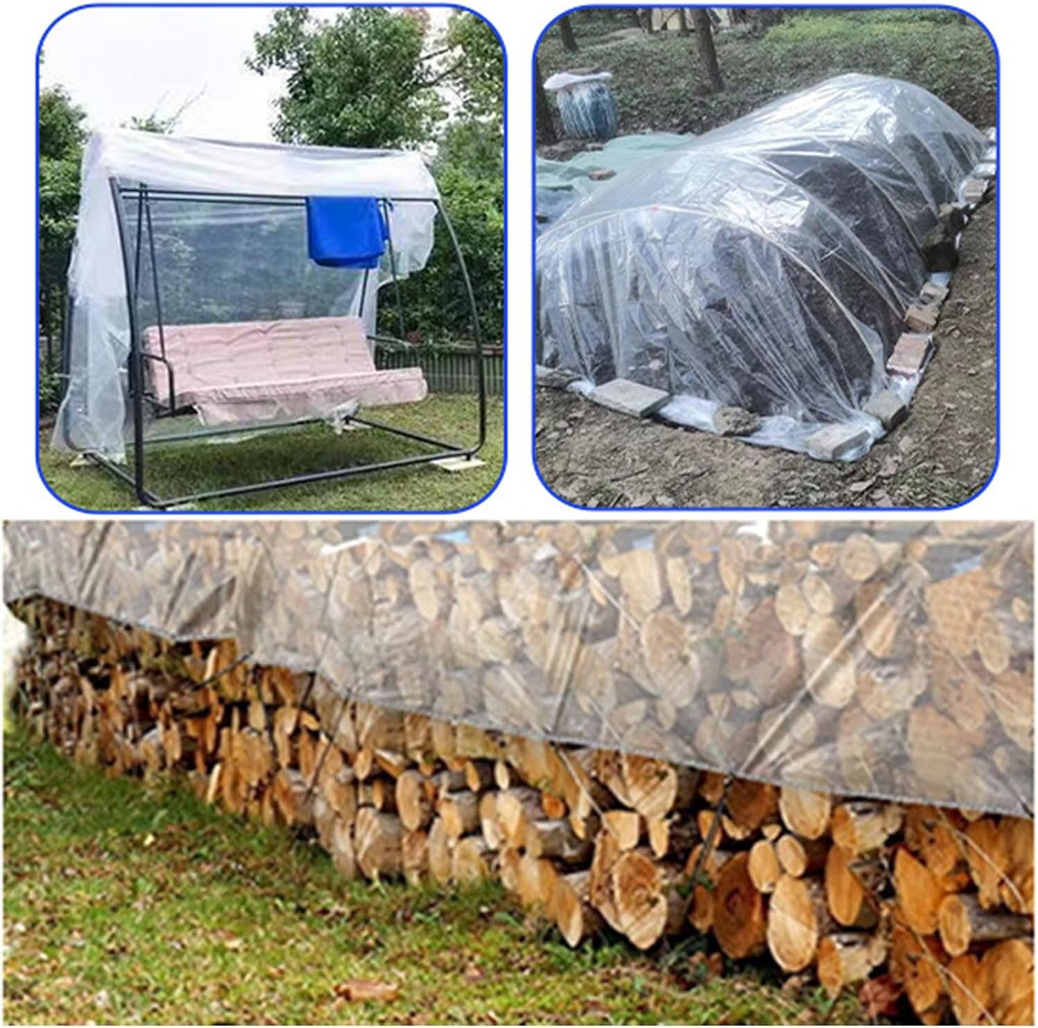 Telone Impermeabile Trasparente 2x5m con Occhielli - immagine 3