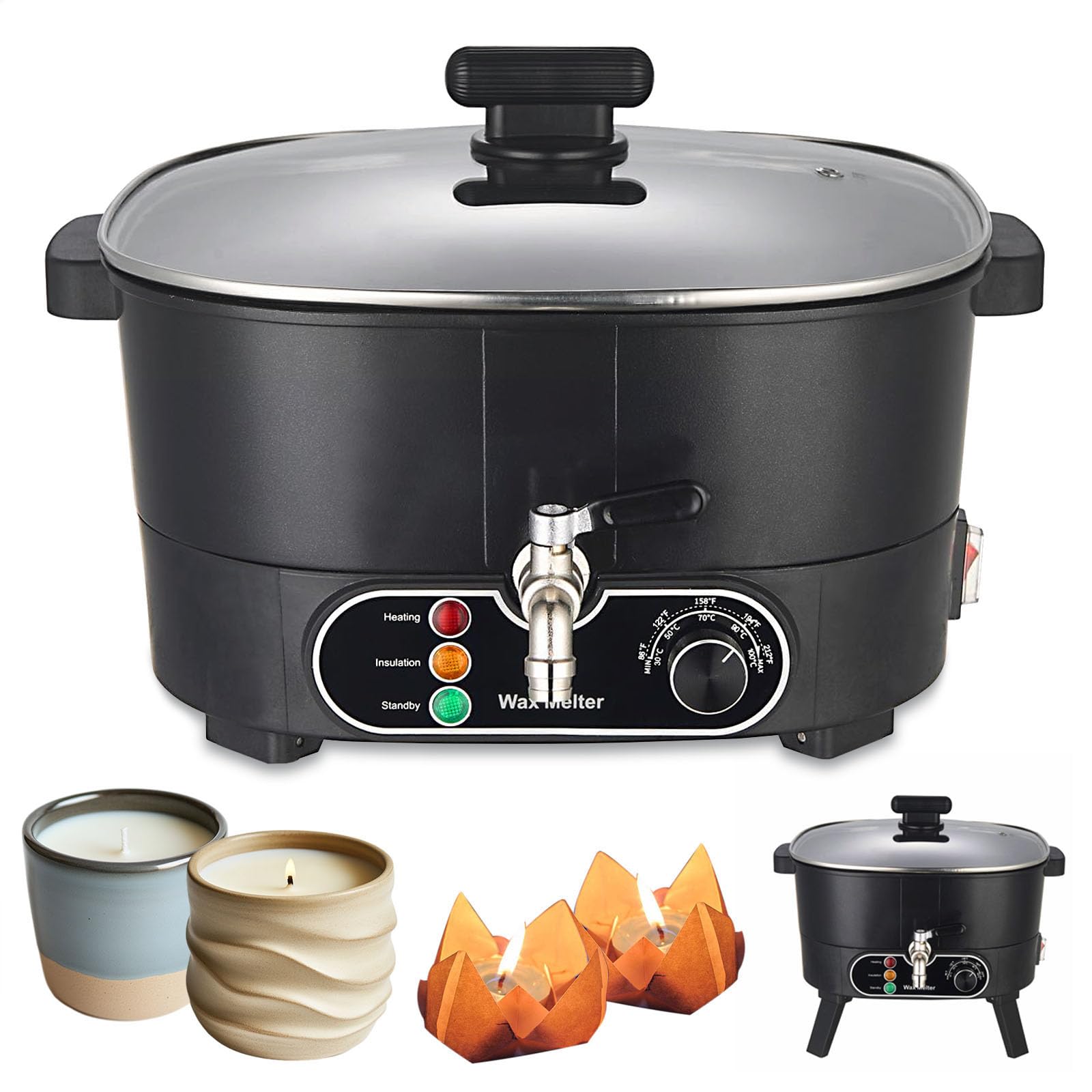 Fonditore per Cera 6L con Beccuccio e Termostato 750W