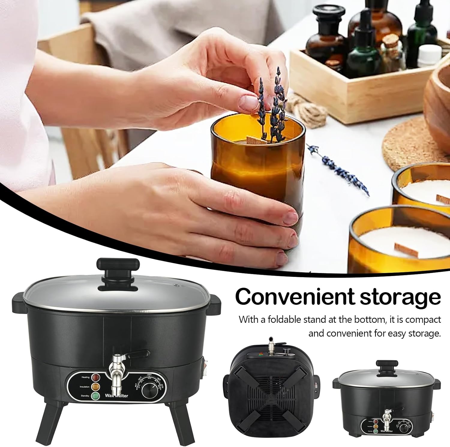 Fonditore per Cera 6L con Beccuccio e Termostato 750W - immagine 3