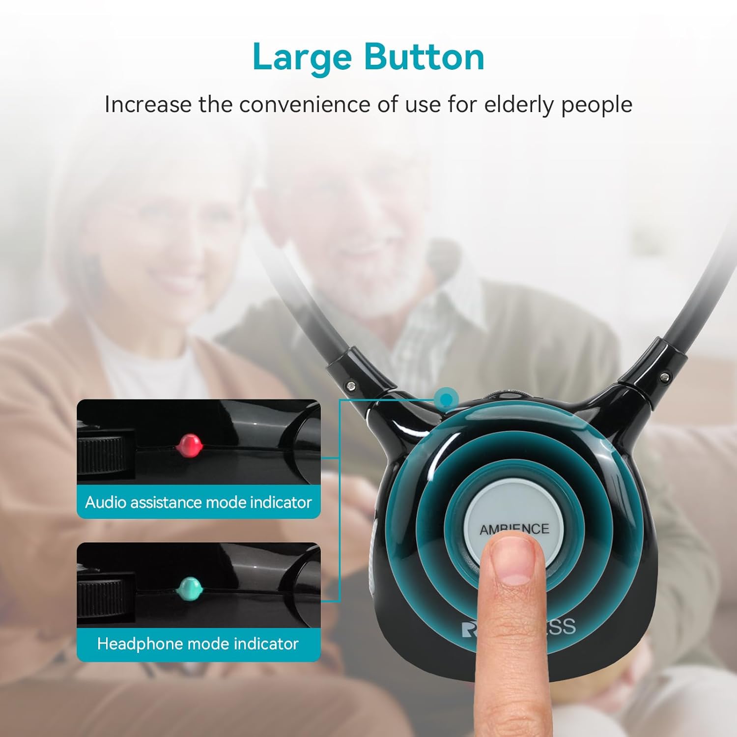 Retekess TA008 Cuffie Wireless TV 2.4G - immagine 3