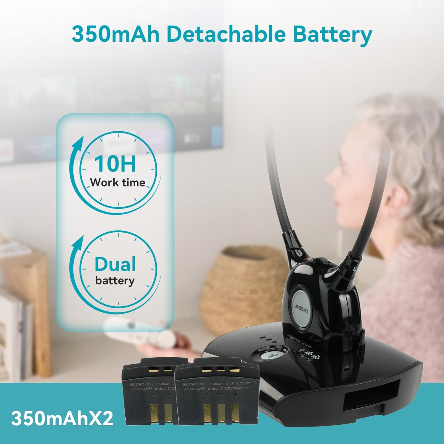 Retekess TA008 Cuffie Wireless TV 2.4G - immagine 6